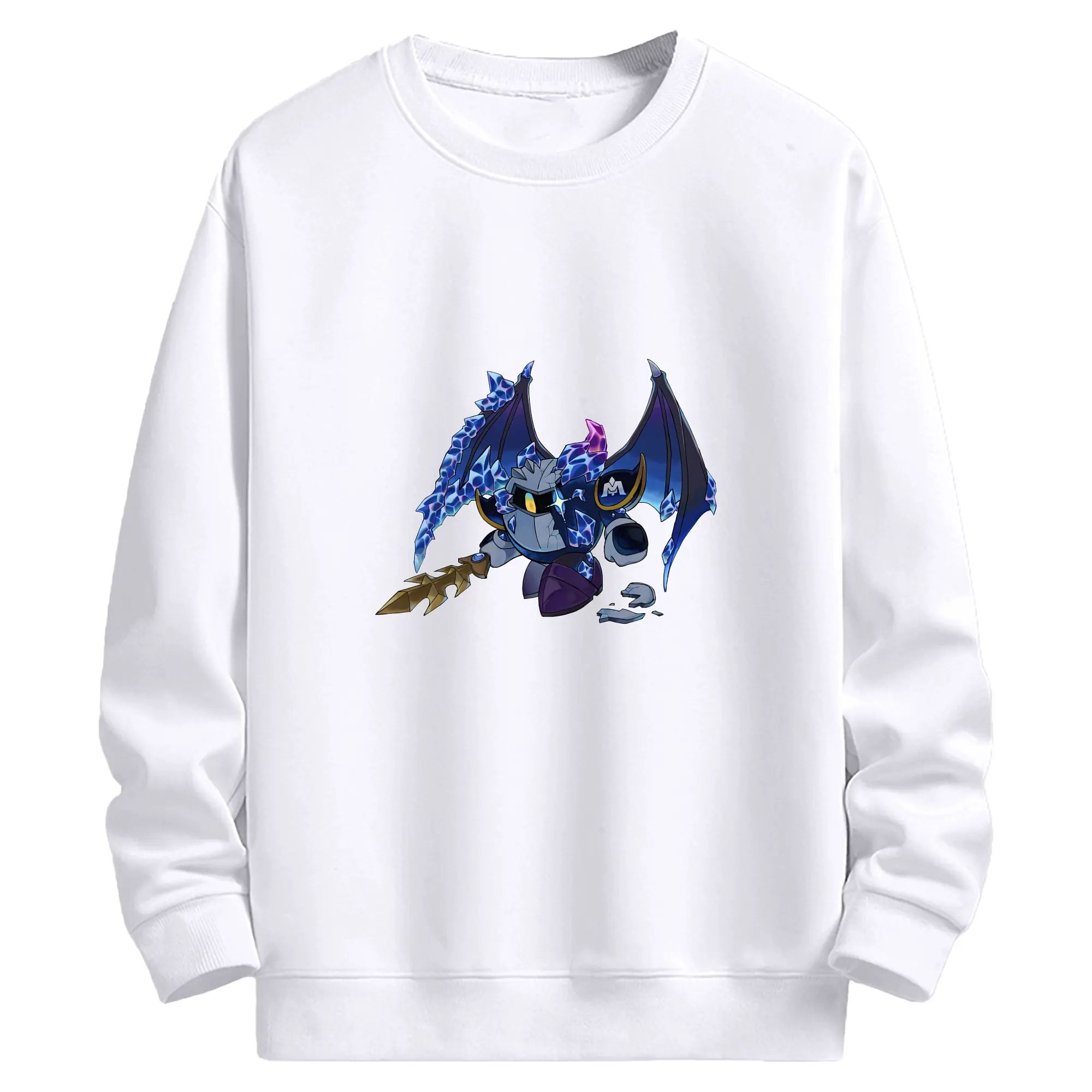 星のカービィ グッズ メタナイト - 高品質 クルーネック スウェット ・ コットン59％ ポリエステル41％ ・ ユニセックス 長袖 トレーナー ・ カジュアル デイリー スポーツ 散歩用