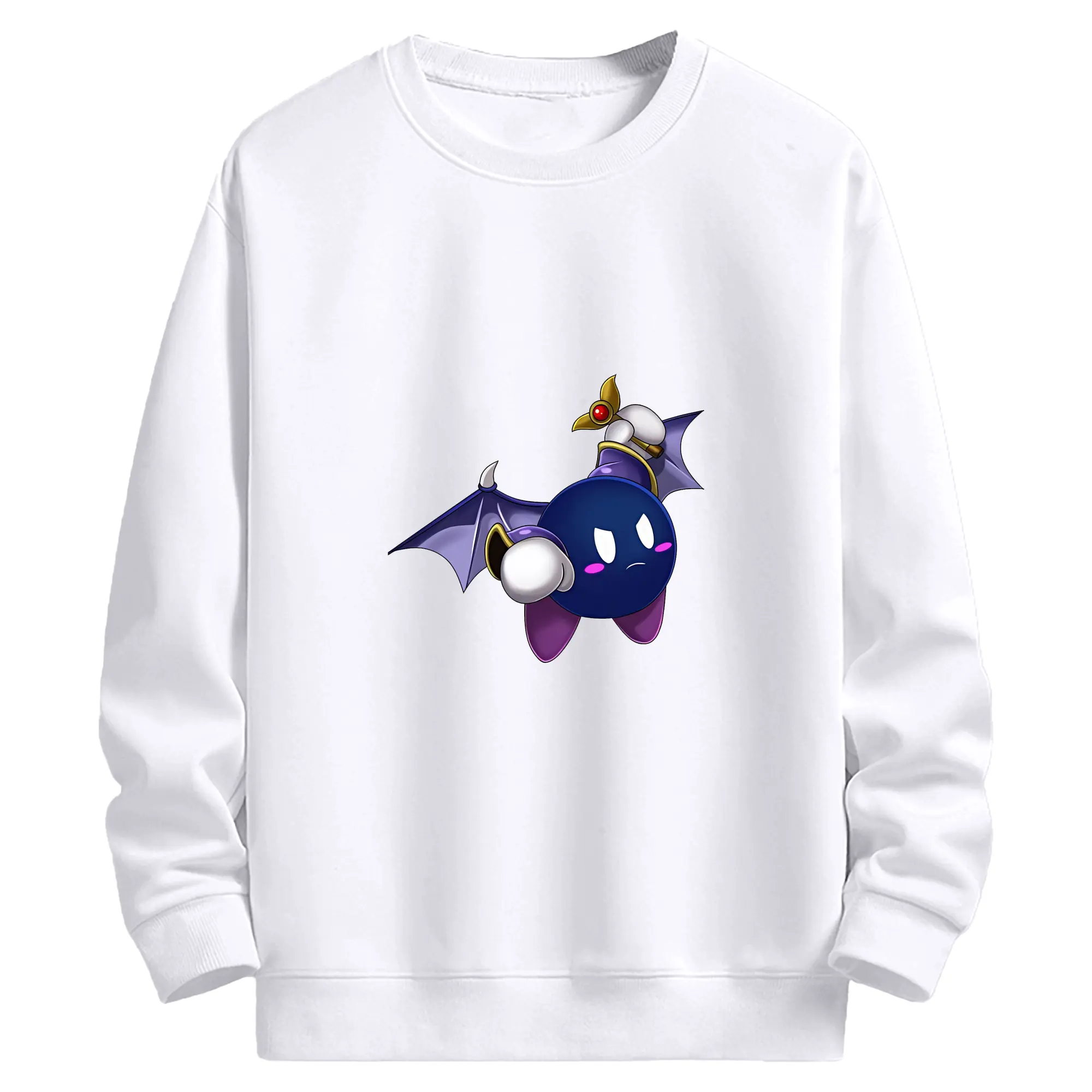 星のカービィ グッズ メタナイト - 高品質 クルーネック スウェット ・ コットン59％ ポリエステル41％ ・ ユニセックス 長袖 トレーナー ・ カジュアル デイリー スポーツ 散歩用