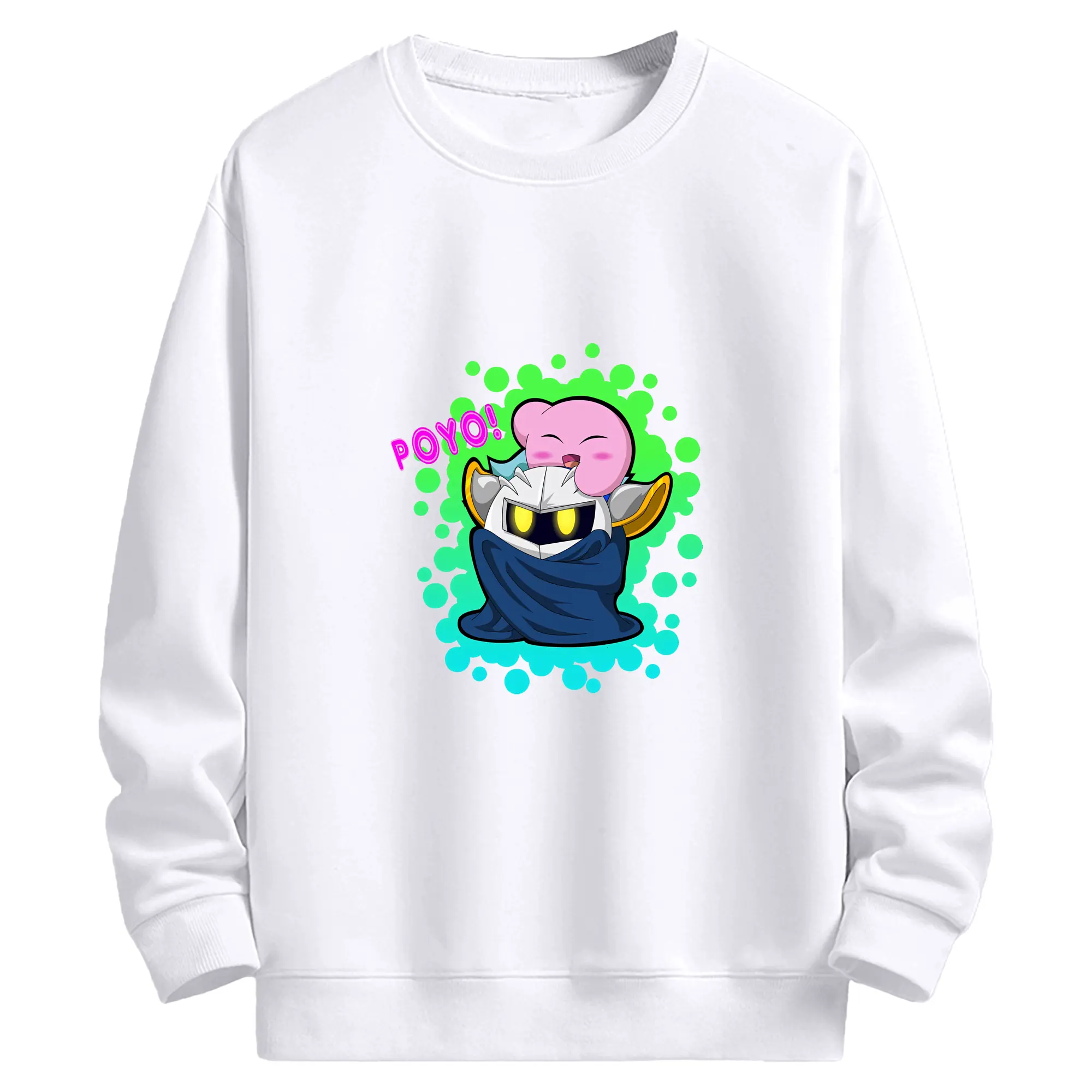 星のカービィ グッズ メタナイト - 高品質 クルーネック スウェット ・ コットン59％ ポリエステル41％ ・ ユニセックス 長袖 トレーナー ・ カジュアル デイリー スポーツ 散歩用