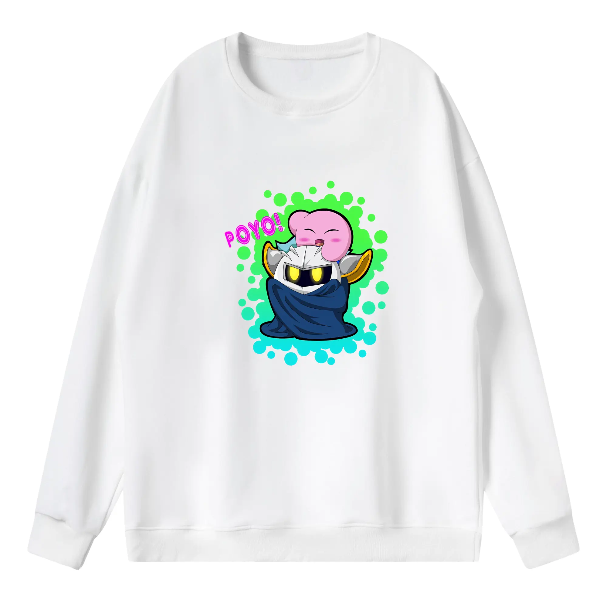 星のカービィ グッズ メタナイト - 薄手 クルーネック スウェット 裏毛260g · ポリエステル 春秋向け カジュアル 男女兼用 · トレーナー デイリー スポーツ 散歩に最適