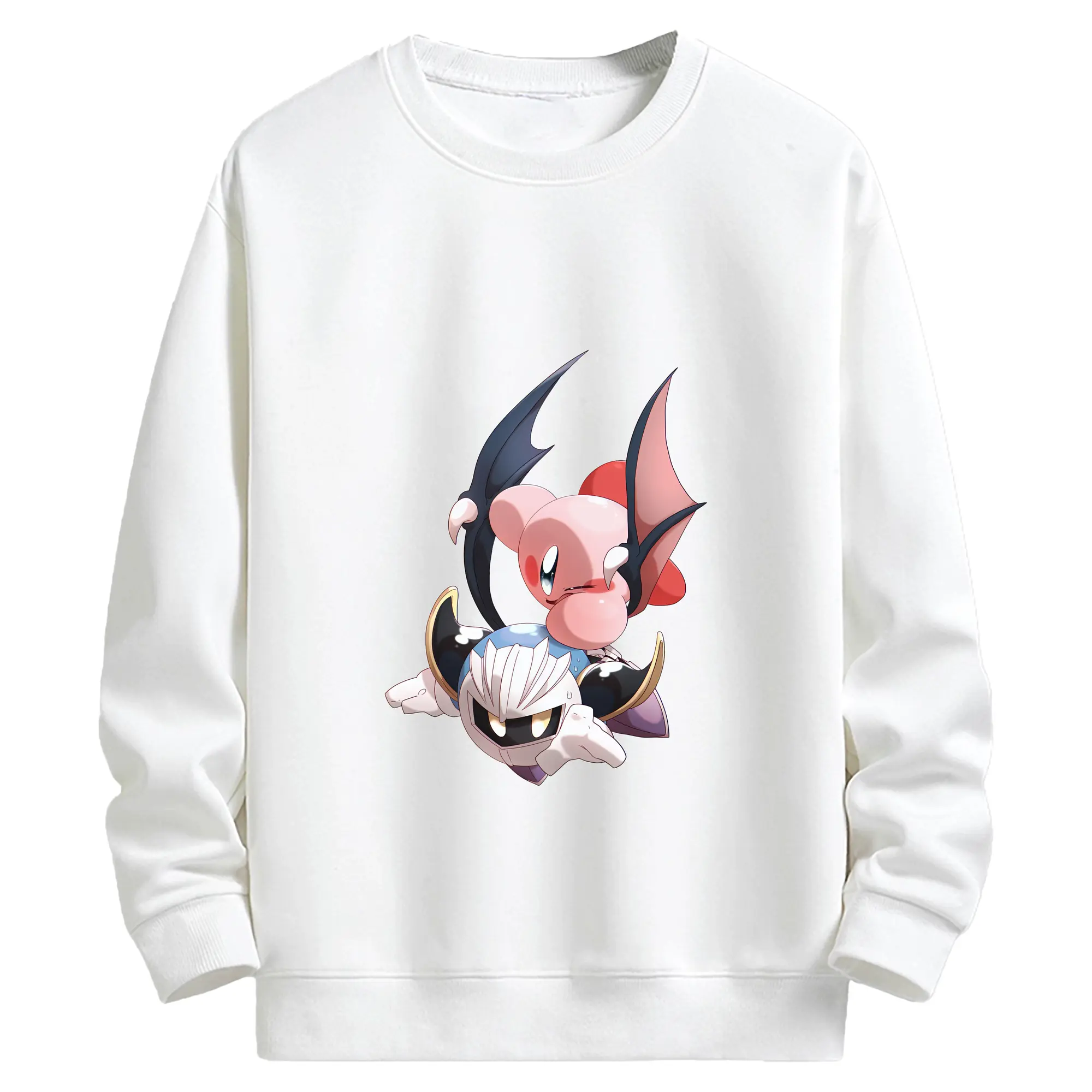 星のカービィ グッズ メタナイト - キッズ クルーネックスウェットシャツ ・ フロントプリント ・ 綿80％ ポリエステル20％ ・ 快適 通学 スポーツ 日常使い お散歩用