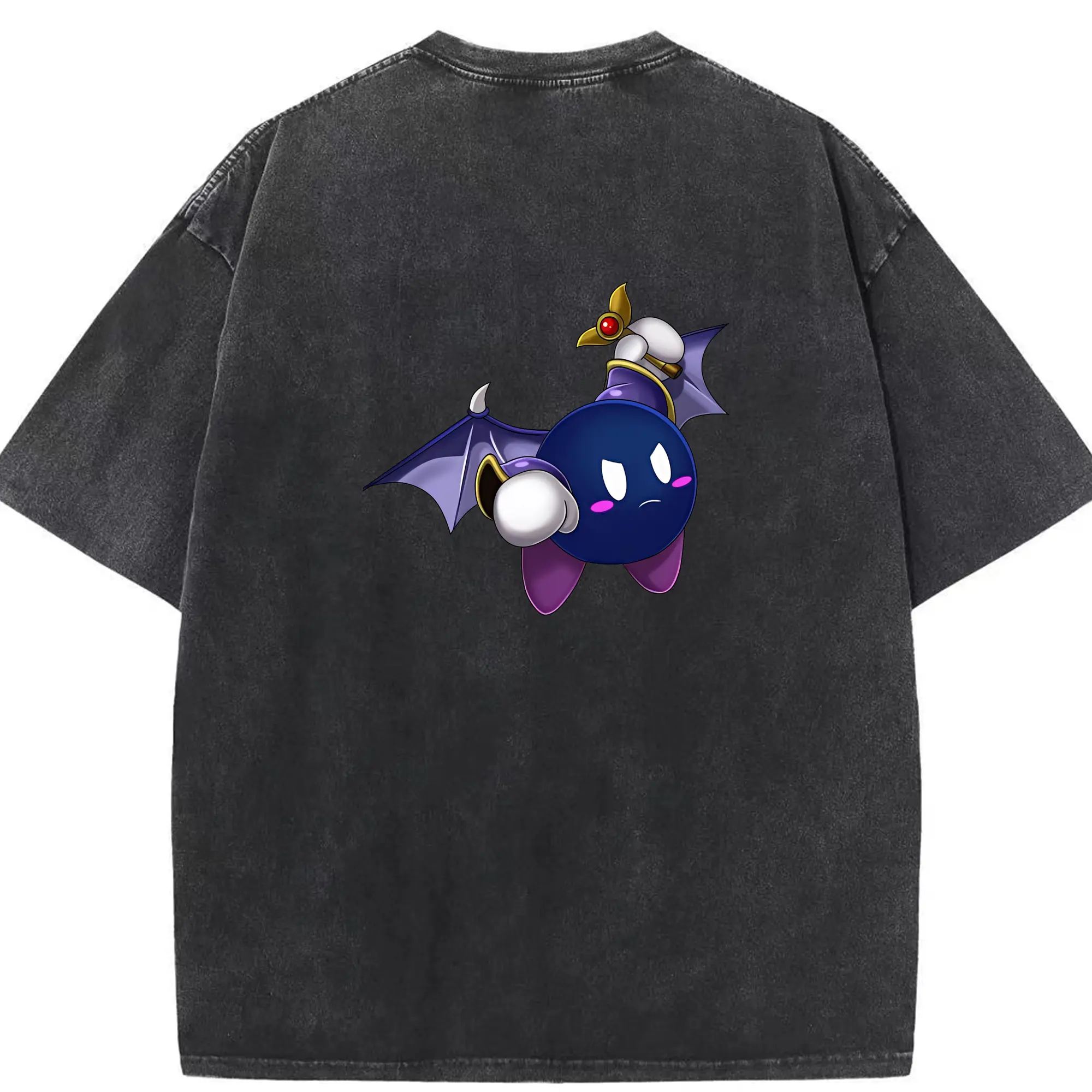 星のカービィ グッズ メタナイト - 綿100％ ヴィンテージ風 半袖Tシャツ ・ 背面プリント ・ 柔らか肌触り ・ 通気性 快適 ・ スポーツ カジュアル 外出用