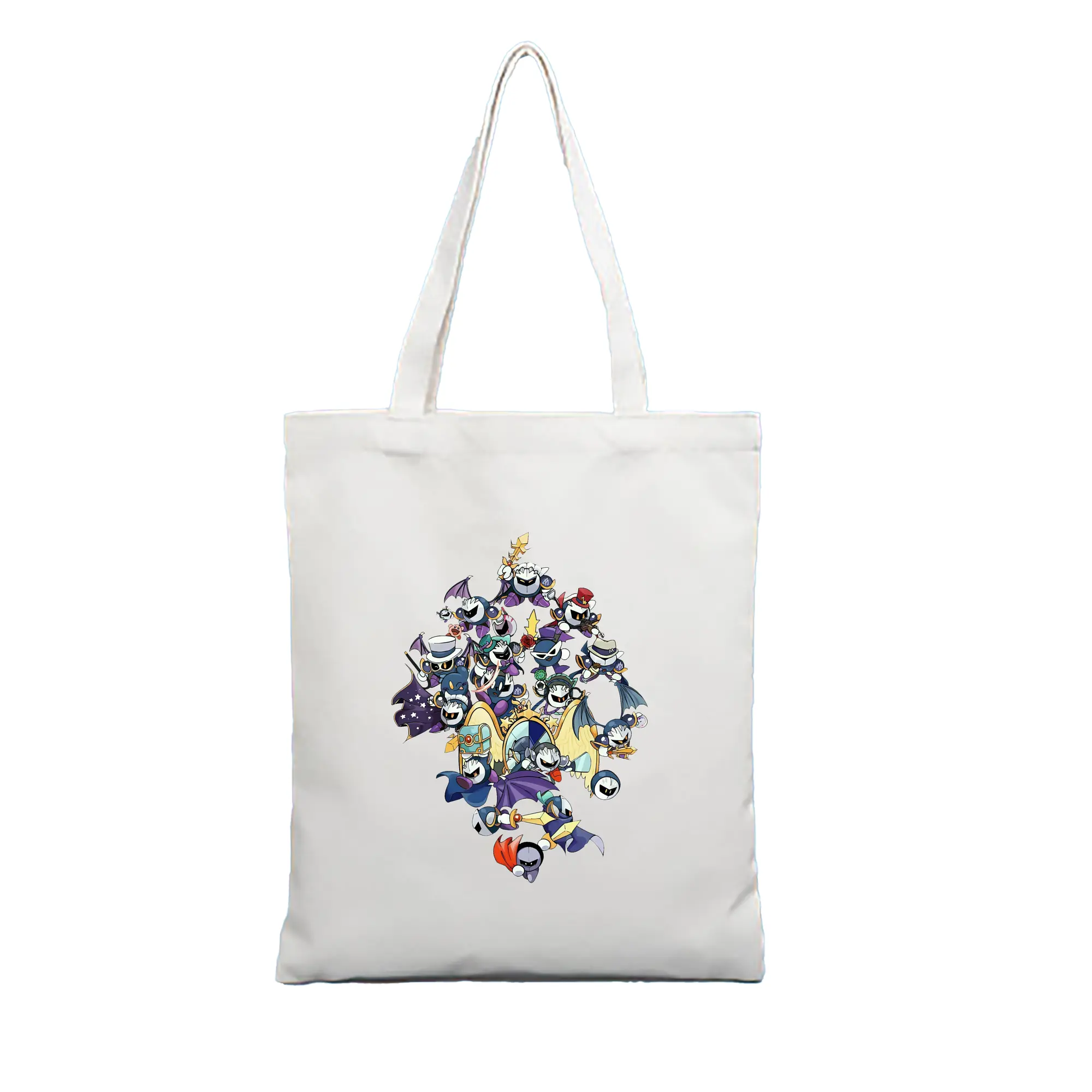 星のカービィ グッズ メタナイト - 縦型キャンバス手提げバッグ（トートバッグ） ・ キャンバス素材 ・ ショッピング用 ・ 軽量 丈夫 お手入れ簡単