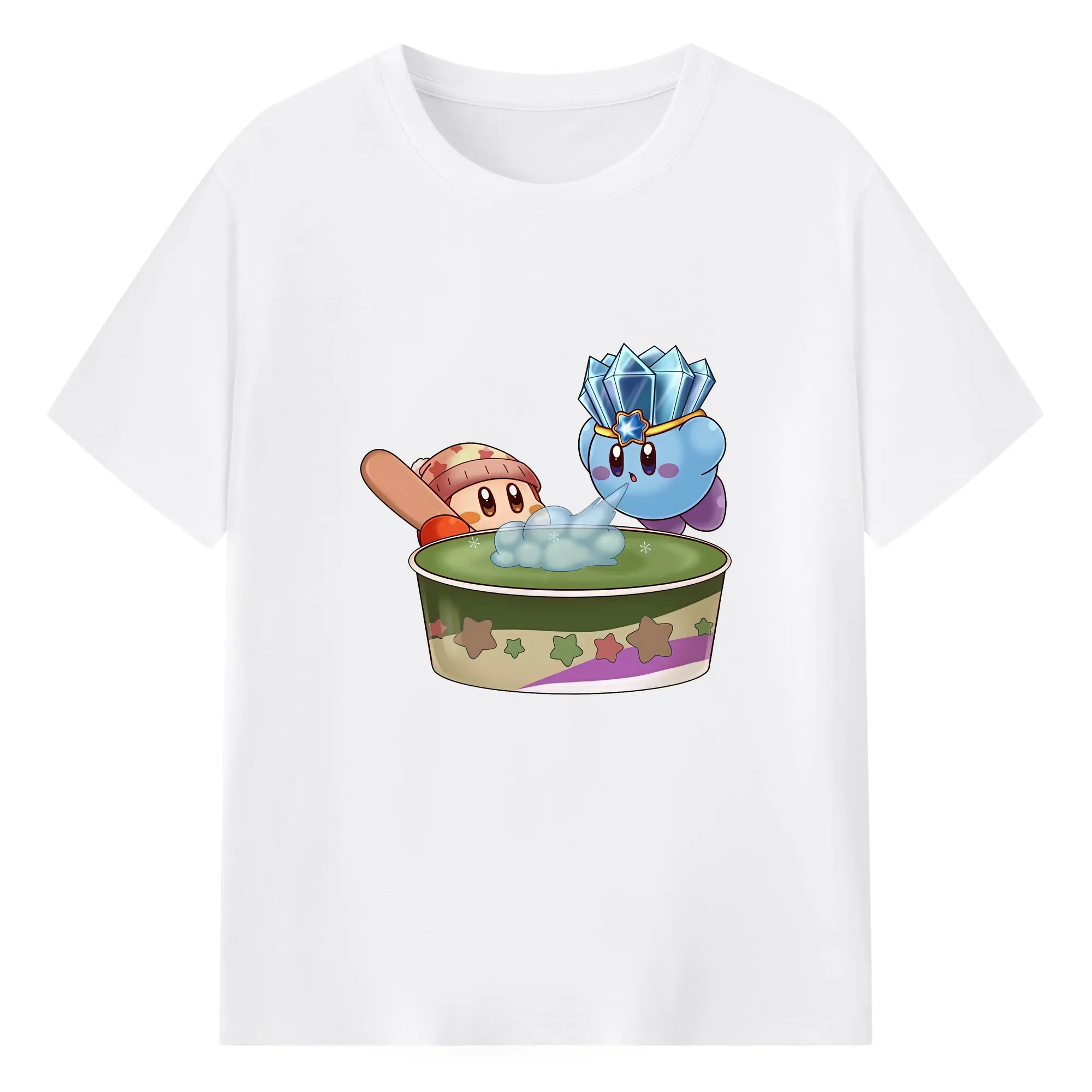 星のカービィ グッズ ワドルディ - 綿100％ 半袖Tシャツ ・ フロントプリント ・ 快適 通気性 ・ 日常使い 散歩 スポーツ用