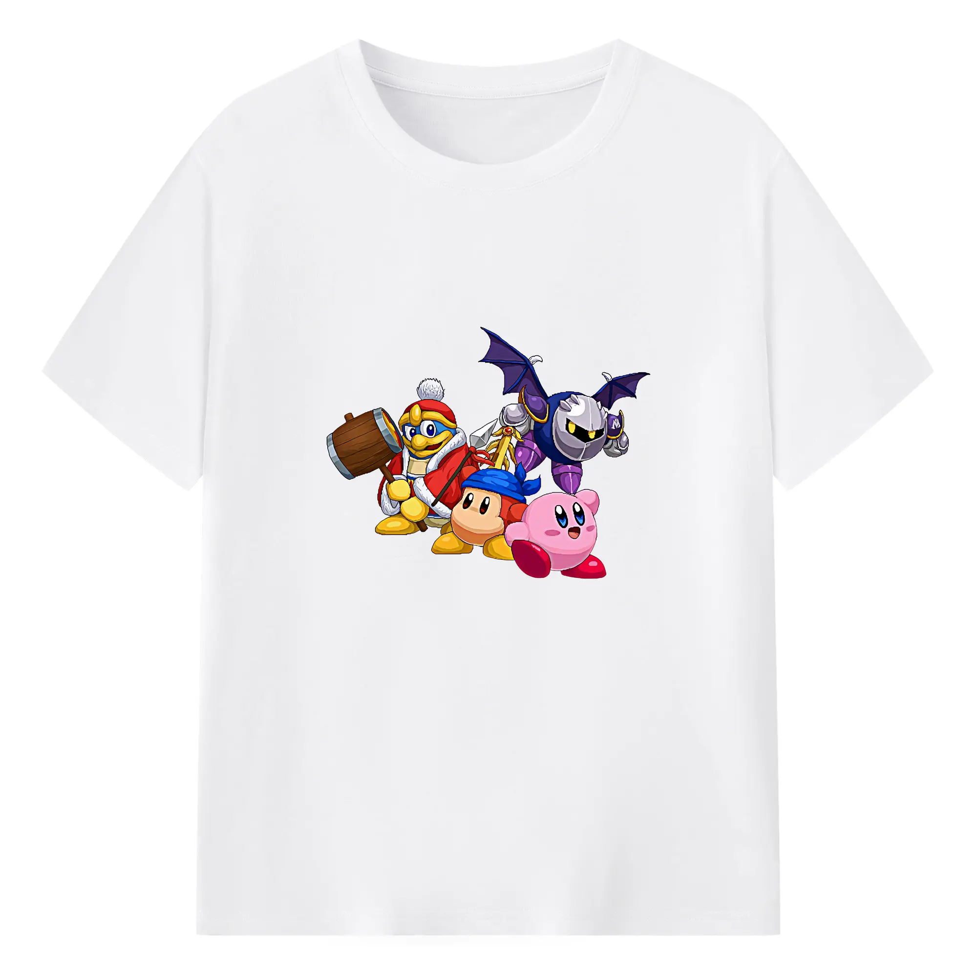 星のカービィ グッズ ワドルディ - 綿100％ 半袖Tシャツ ・ フロントプリント ・ 快適 通気性 ・ 日常使い 散歩 スポーツ用