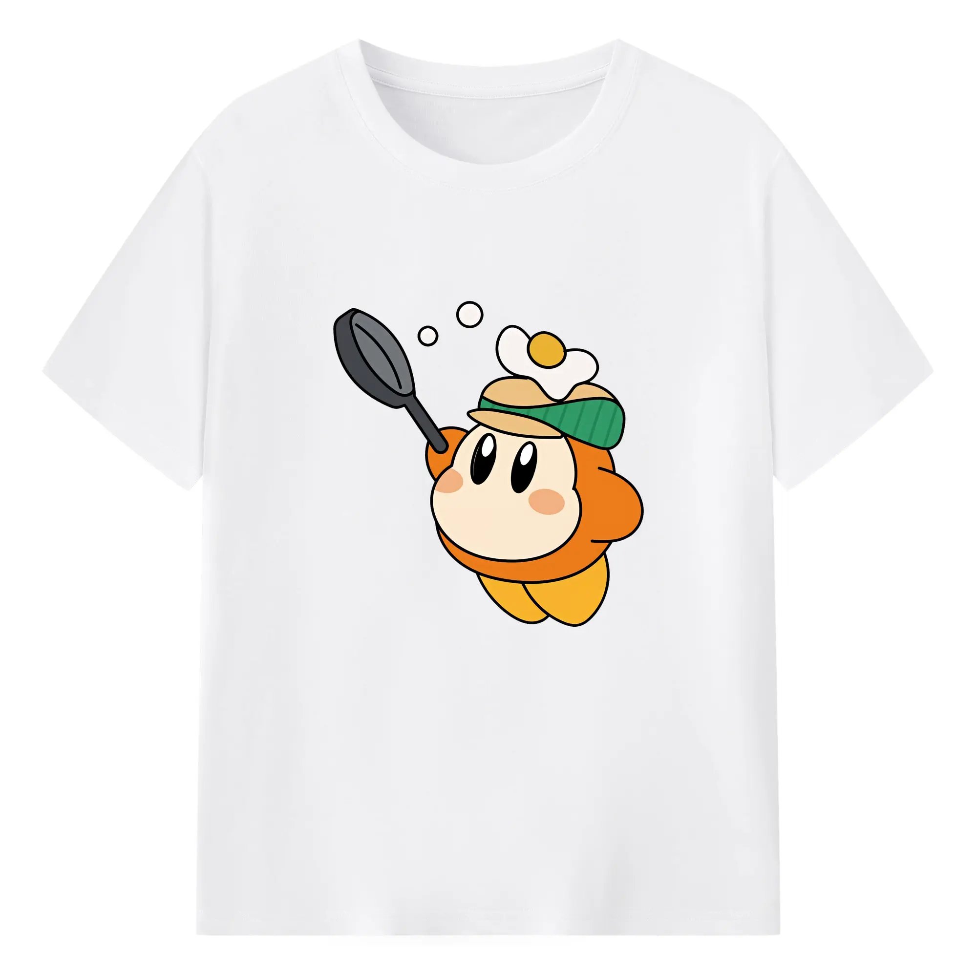 星のカービィ グッズ ワドルディ - 綿100％ 半袖Tシャツ ・ フロントプリント ・ 快適 通気性 ・ 日常使い 散歩 スポーツ用