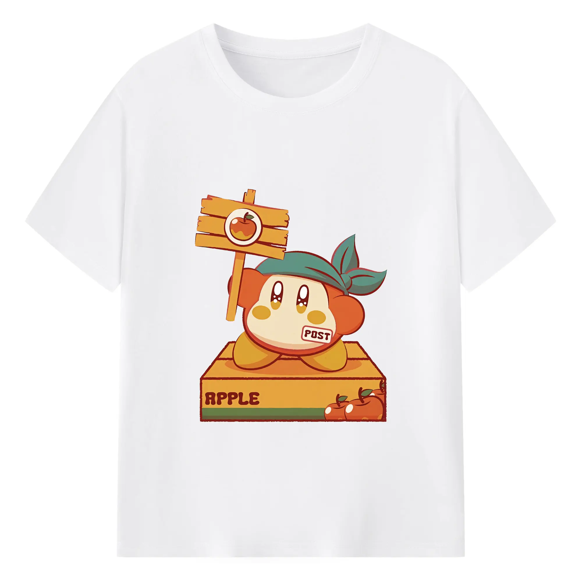 星のカービィ グッズ ワドルディ - 綿100％ 半袖Tシャツ ・ フロントプリント ・ 快適 通気性 ・ 日常使い 散歩 スポーツ用