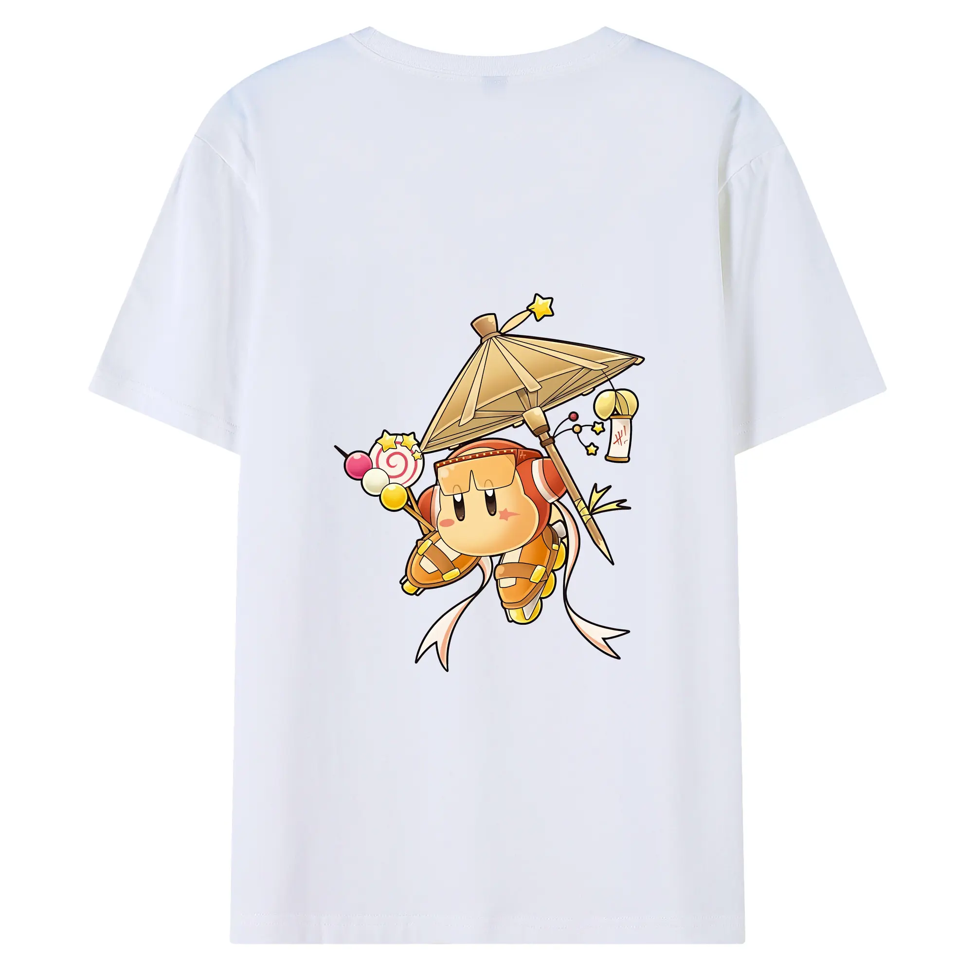 星のカービィ グッズ ワドルディ - 綿100％ 半袖Tシャツ ・ バックプリント ・ 快適 通気性 ・ 日常使い 散歩 スポーツ用