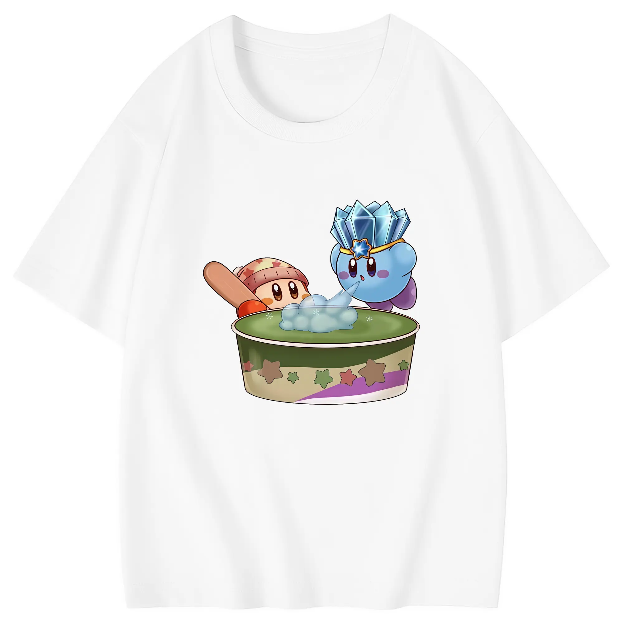 星のカービィ グッズ ワドルディ - 綿100％ キッズTシャツ ・ フロントプリント ・ 快適 通気性 ・ スポーツ カジュアル 散歩用