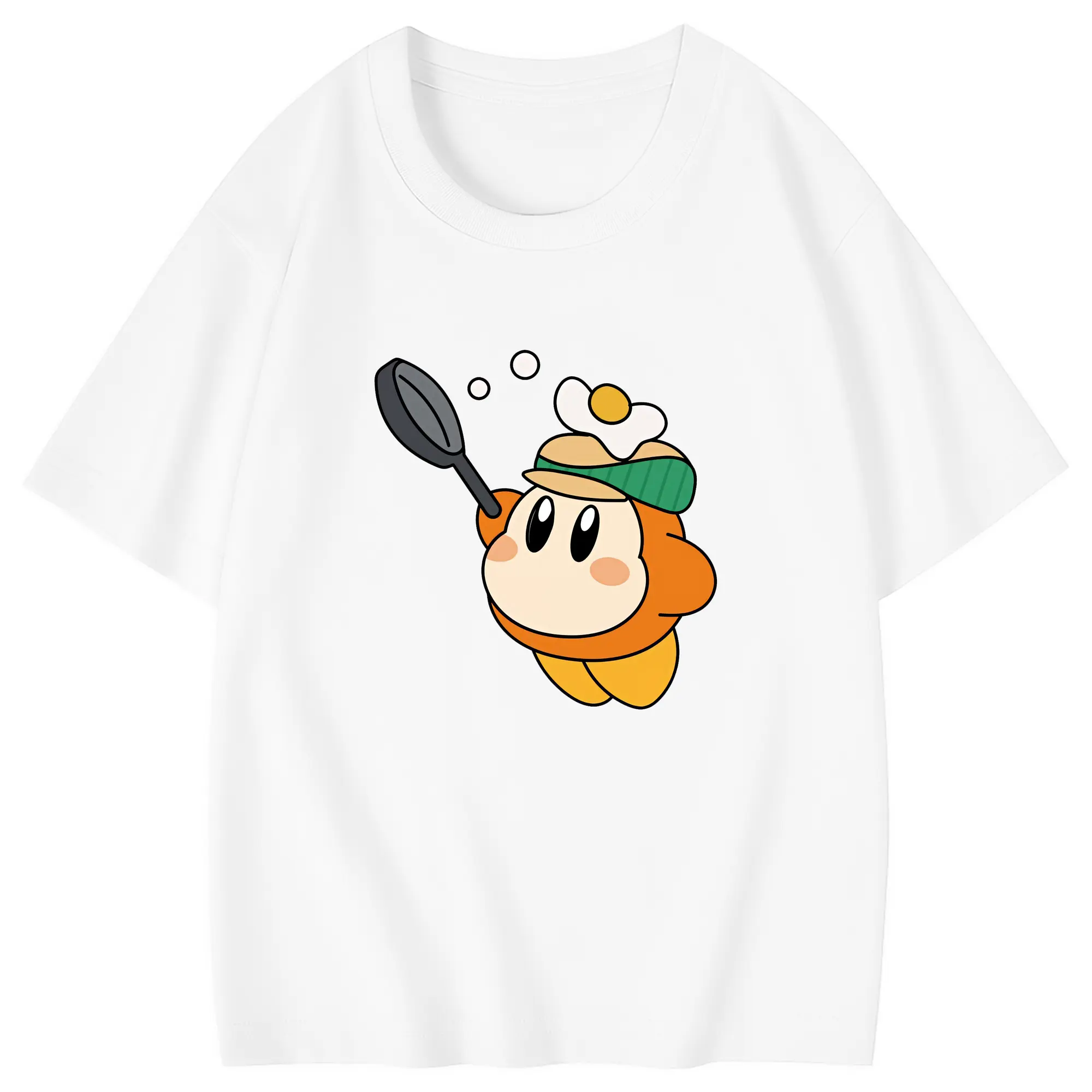 星のカービィ グッズ ワドルディ - 綿100％ キッズTシャツ ・ フロントプリント ・ 快適 通気性 ・ スポーツ カジュアル 散歩用