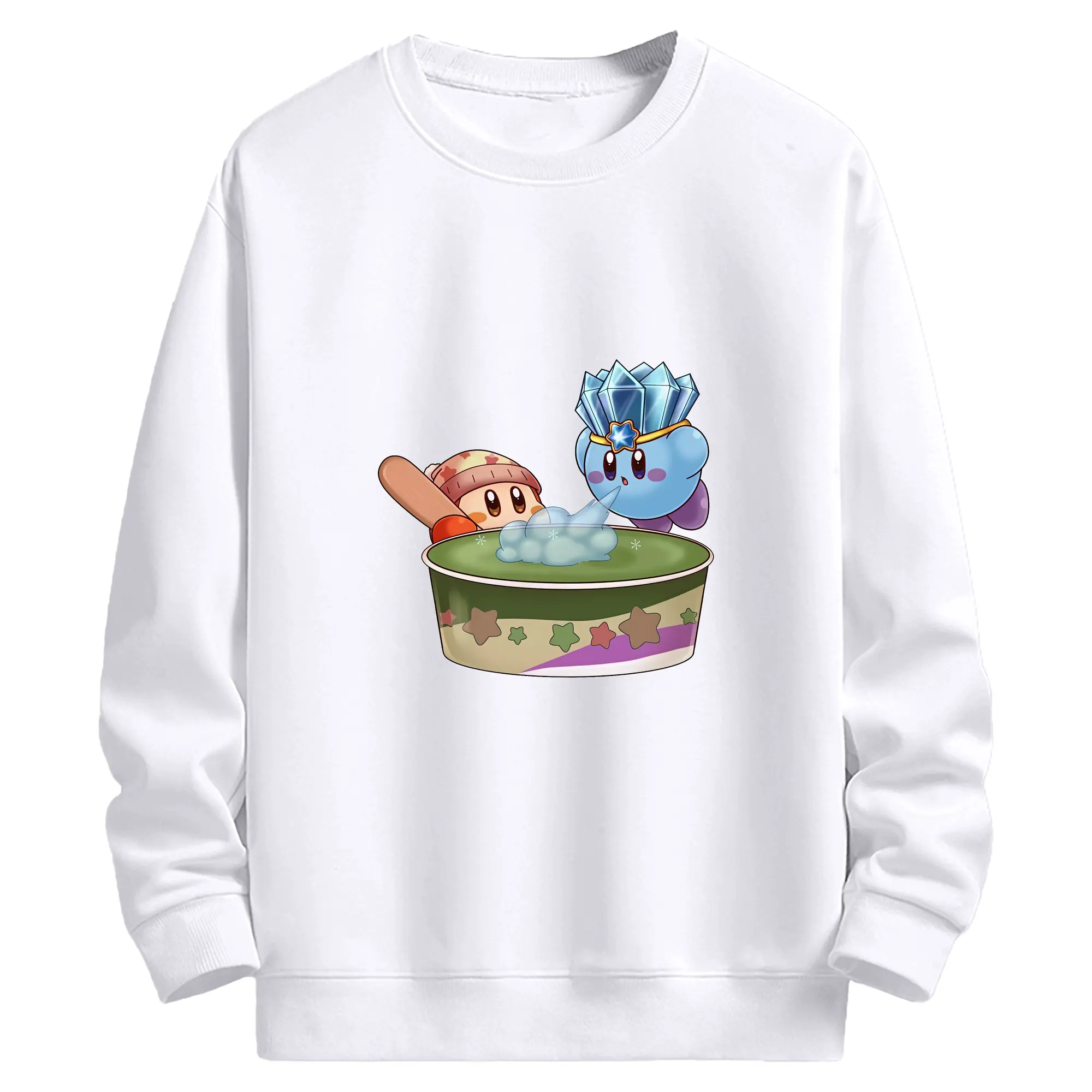 星のカービィ グッズ ワドルディ - 高品質 クルーネック スウェット ・ コットン59％ ポリエステル41％ ・ ユニセックス 長袖 トレーナー ・ カジュアル デイリー スポーツ 散歩用