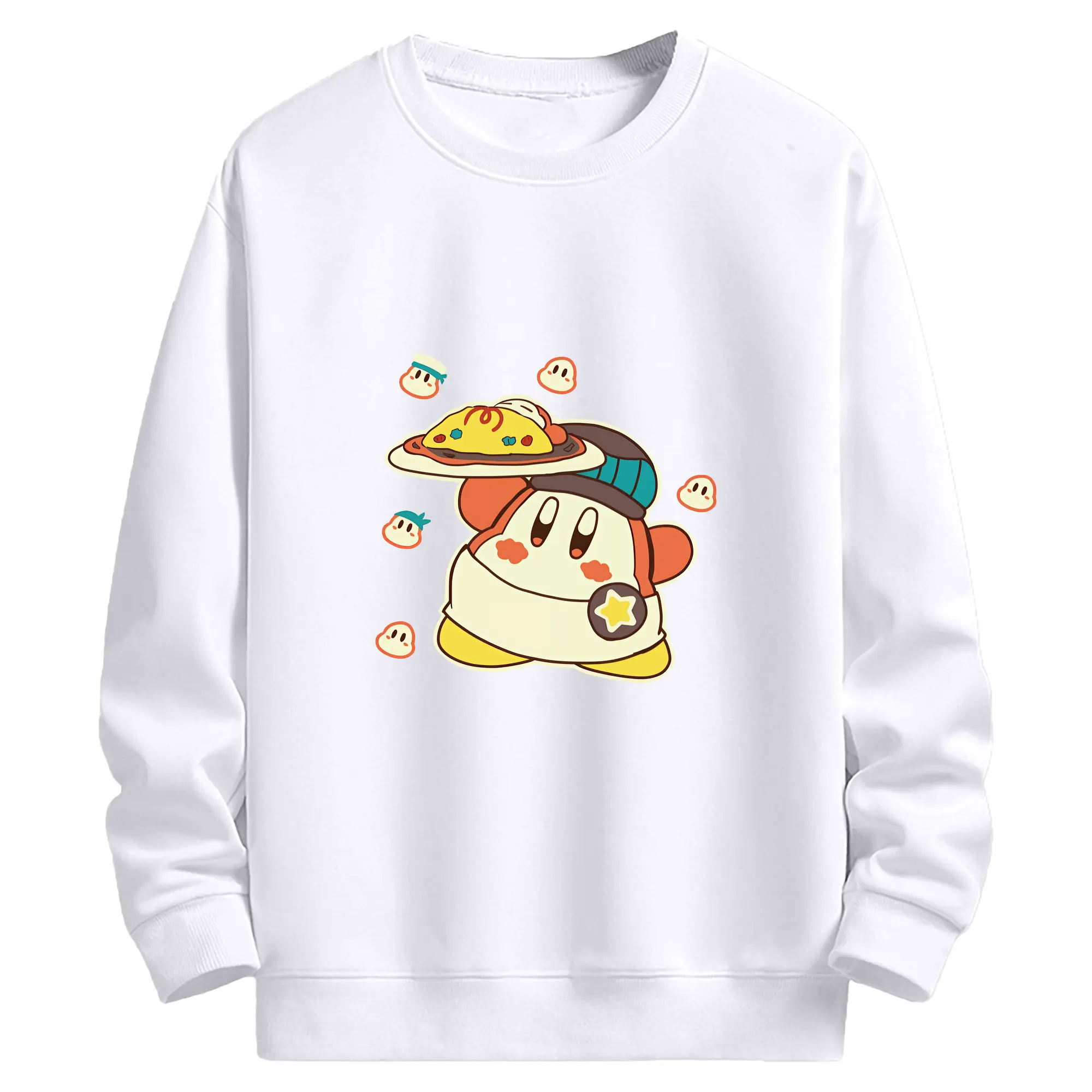 星のカービィ グッズ ワドルディ - 高品質 クルーネック スウェット ・ コットン59％ ポリエステル41％ ・ ユニセックス 長袖 トレーナー ・ カジュアル デイリー スポーツ 散歩用