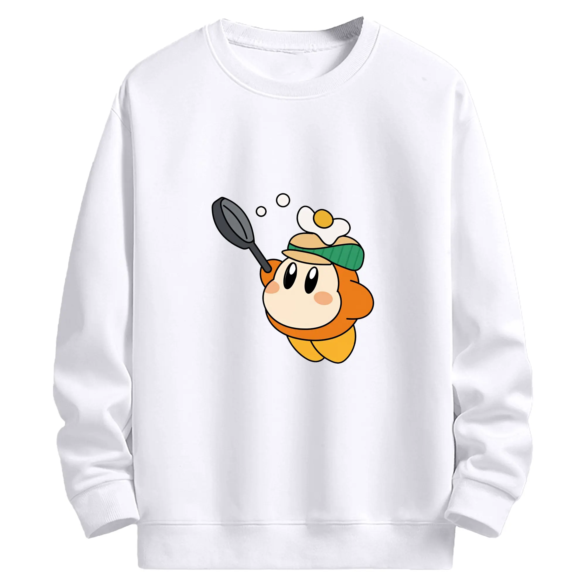 星のカービィ グッズ ワドルディ - 高品質 クルーネック スウェット ・ コットン59％ ポリエステル41％ ・ ユニセックス 長袖 トレーナー ・ カジュアル デイリー スポーツ 散歩用
