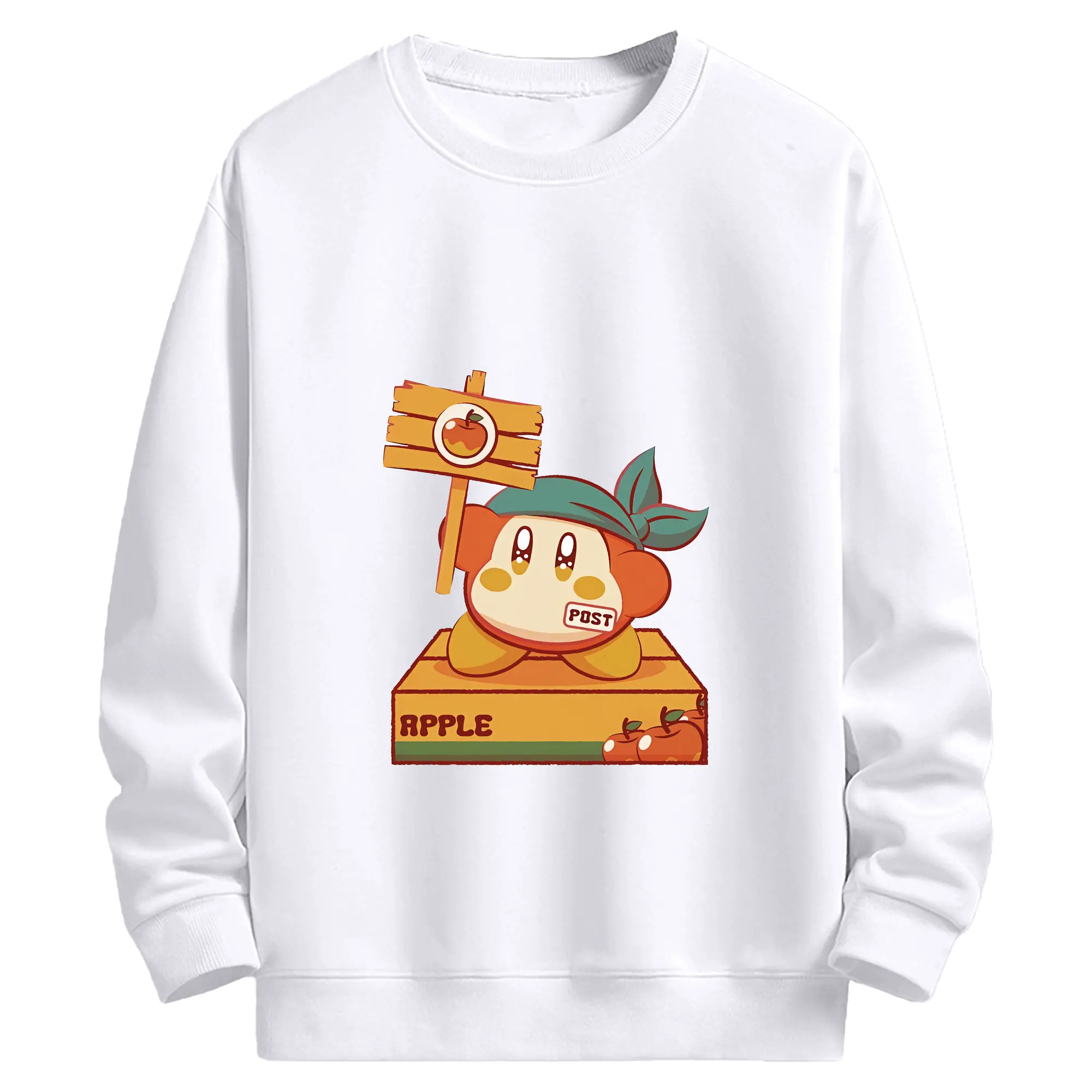 星のカービィ グッズ ワドルディ - 高品質 クルーネック スウェット ・ コットン59％ ポリエステル41％ ・ ユニセックス 長袖 トレーナー ・ カジュアル デイリー スポーツ 散歩用