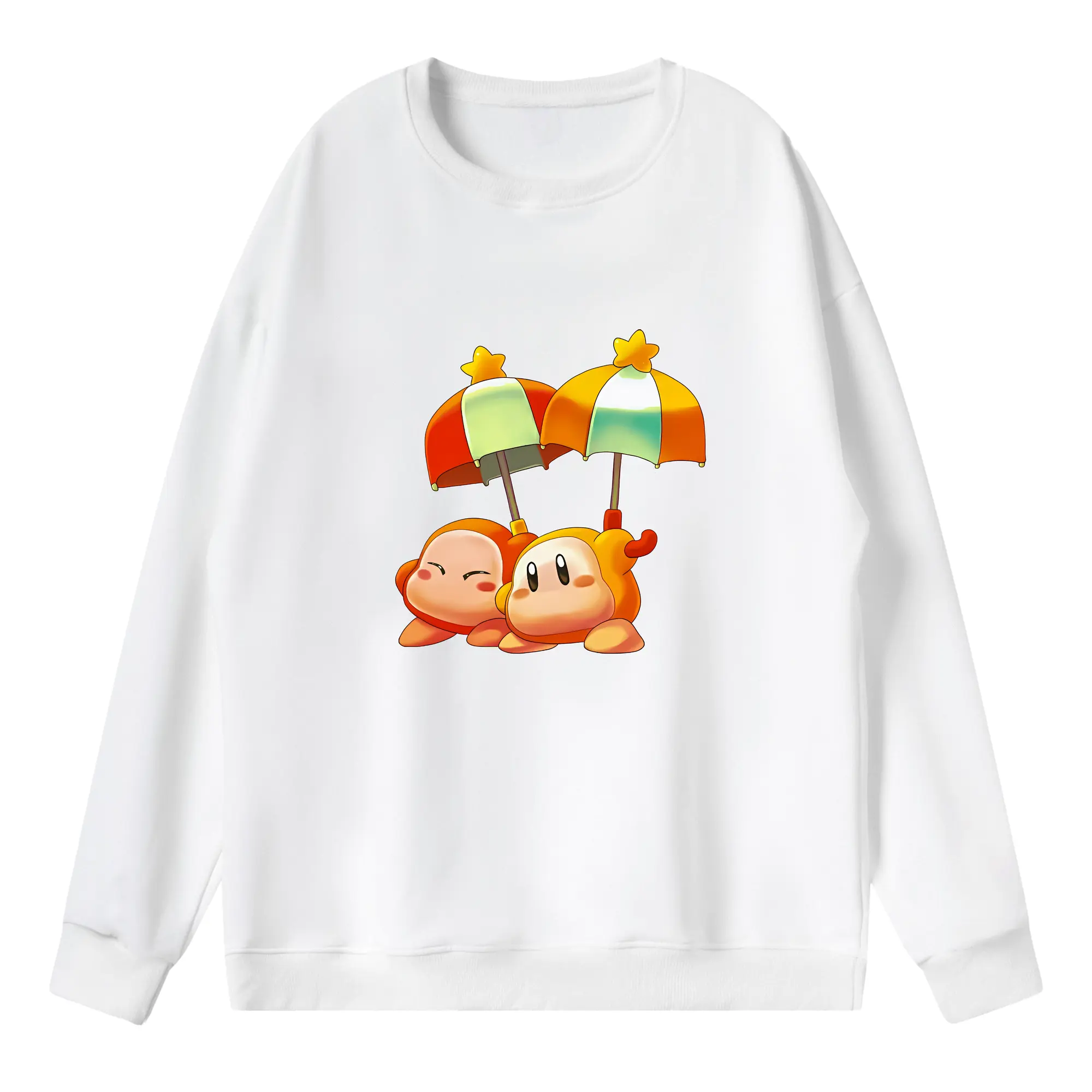 星のカービィ グッズ ワドルディ - 薄手 クルーネック スウェット 裏毛260g · ポリエステル 春秋向け カジュアル 男女兼用 · トレーナー デイリー スポーツ 散歩に最適