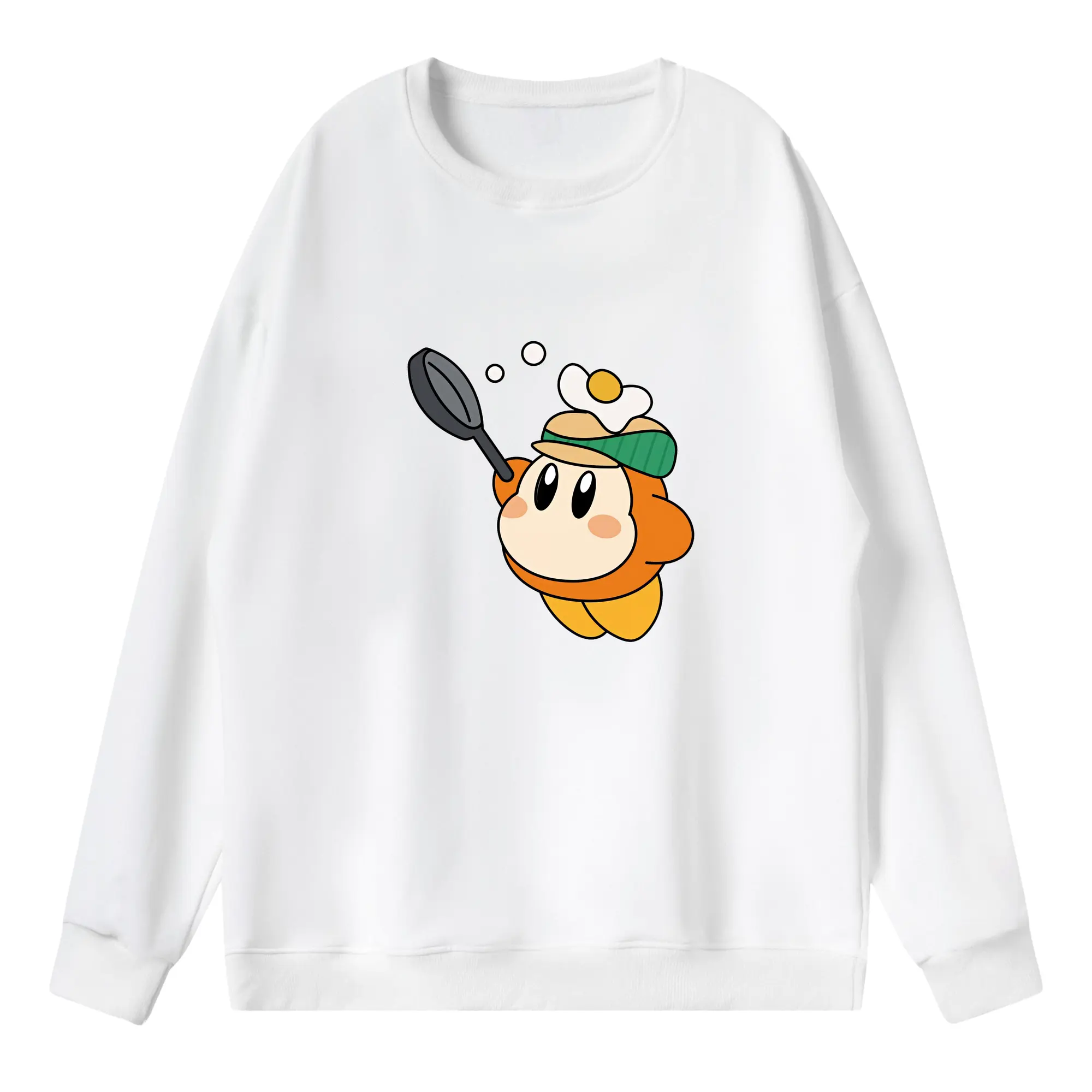 星のカービィ グッズ ワドルディ - 薄手 クルーネック スウェット 裏毛260g · ポリエステル 春秋向け カジュアル 男女兼用 · トレーナー デイリー スポーツ 散歩に最適