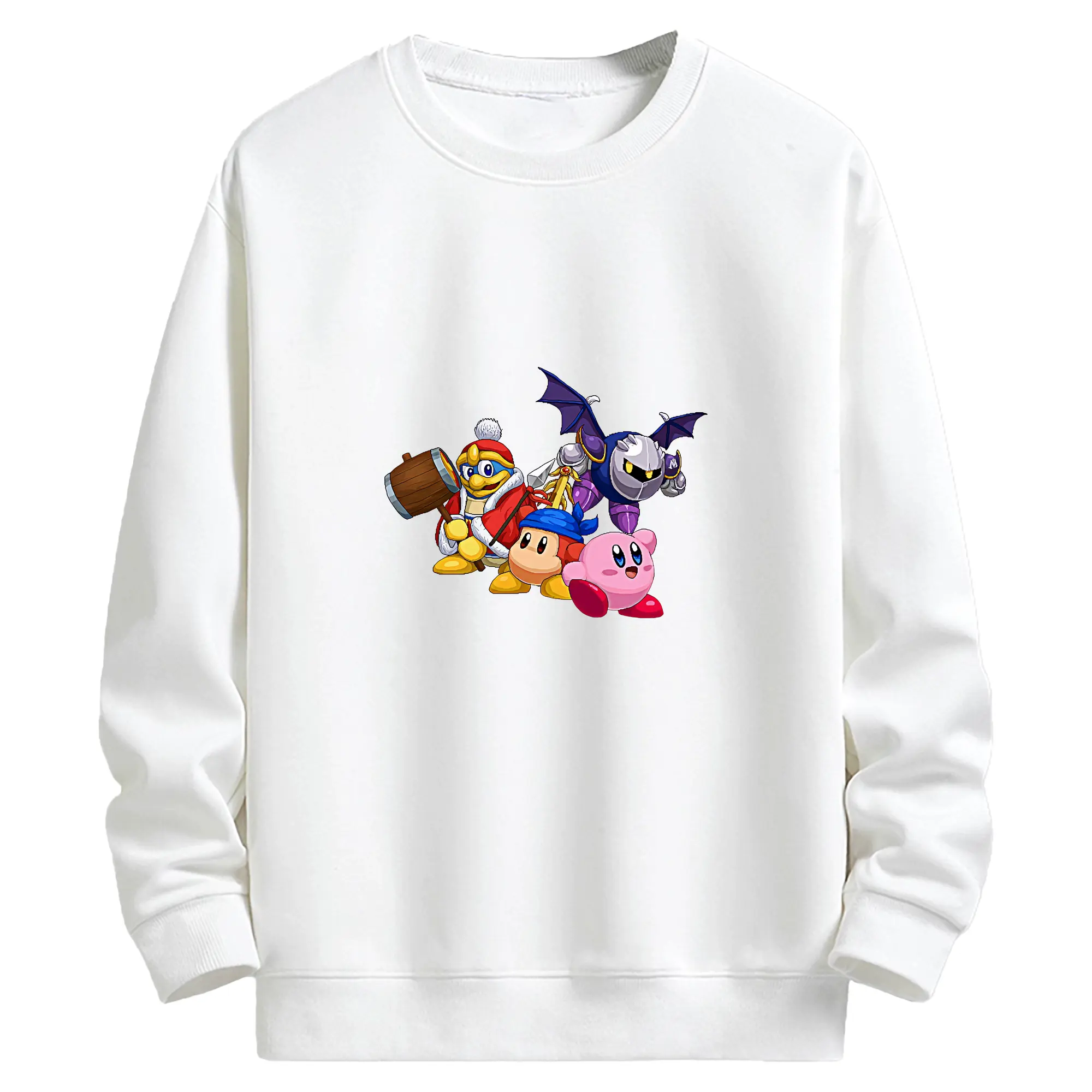 星のカービィ グッズ ワドルディ - キッズ クルーネックスウェットシャツ ・ フロントプリント ・ 綿80％ ポリエステル20％ ・ 快適 通学 スポーツ 日常使い お散歩用