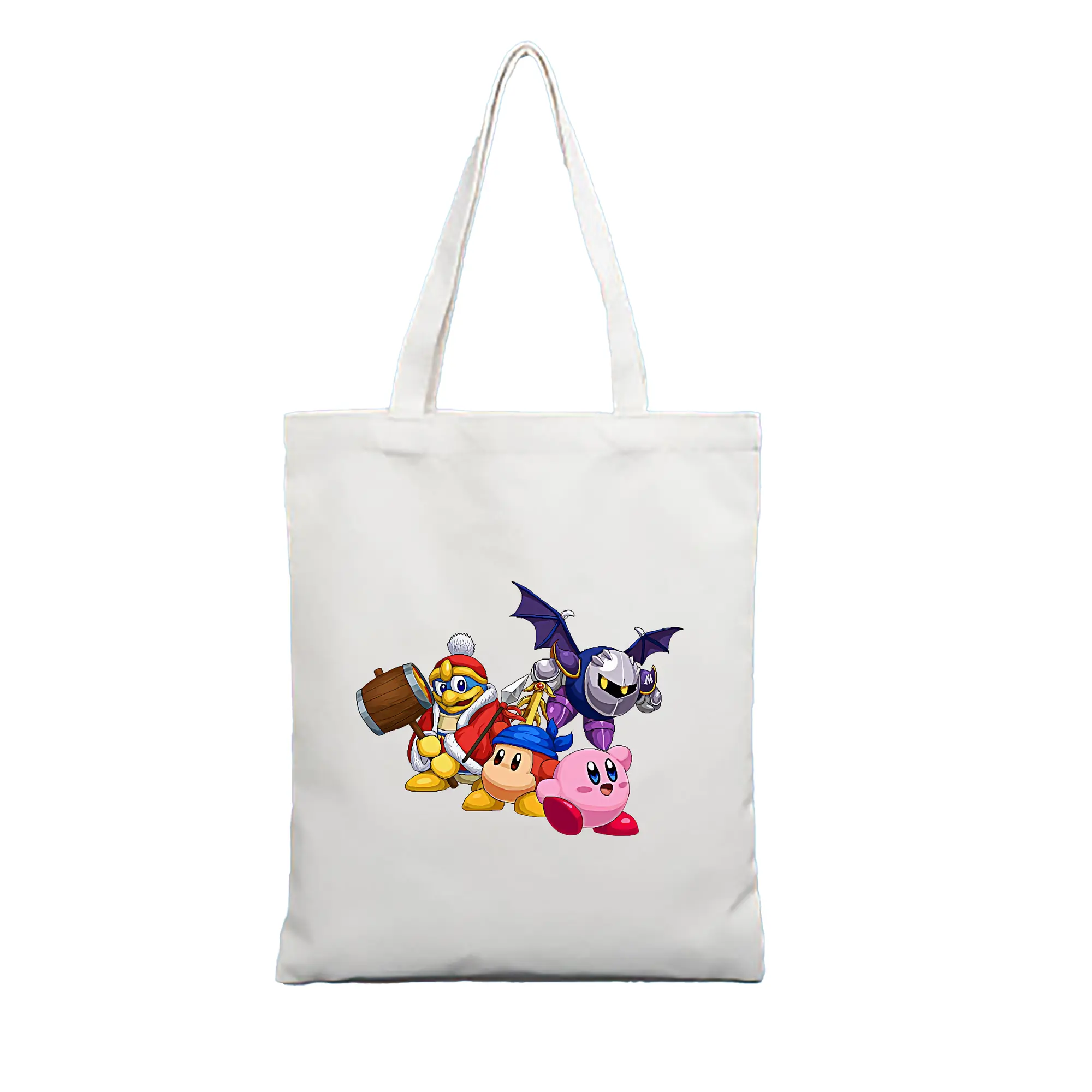 星のカービィ グッズ ワドルディ - 縦型キャンバス手提げバッグ（トートバッグ） ・ キャンバス素材 ・ ショッピング用 ・ 軽量 丈夫 お手入れ簡単