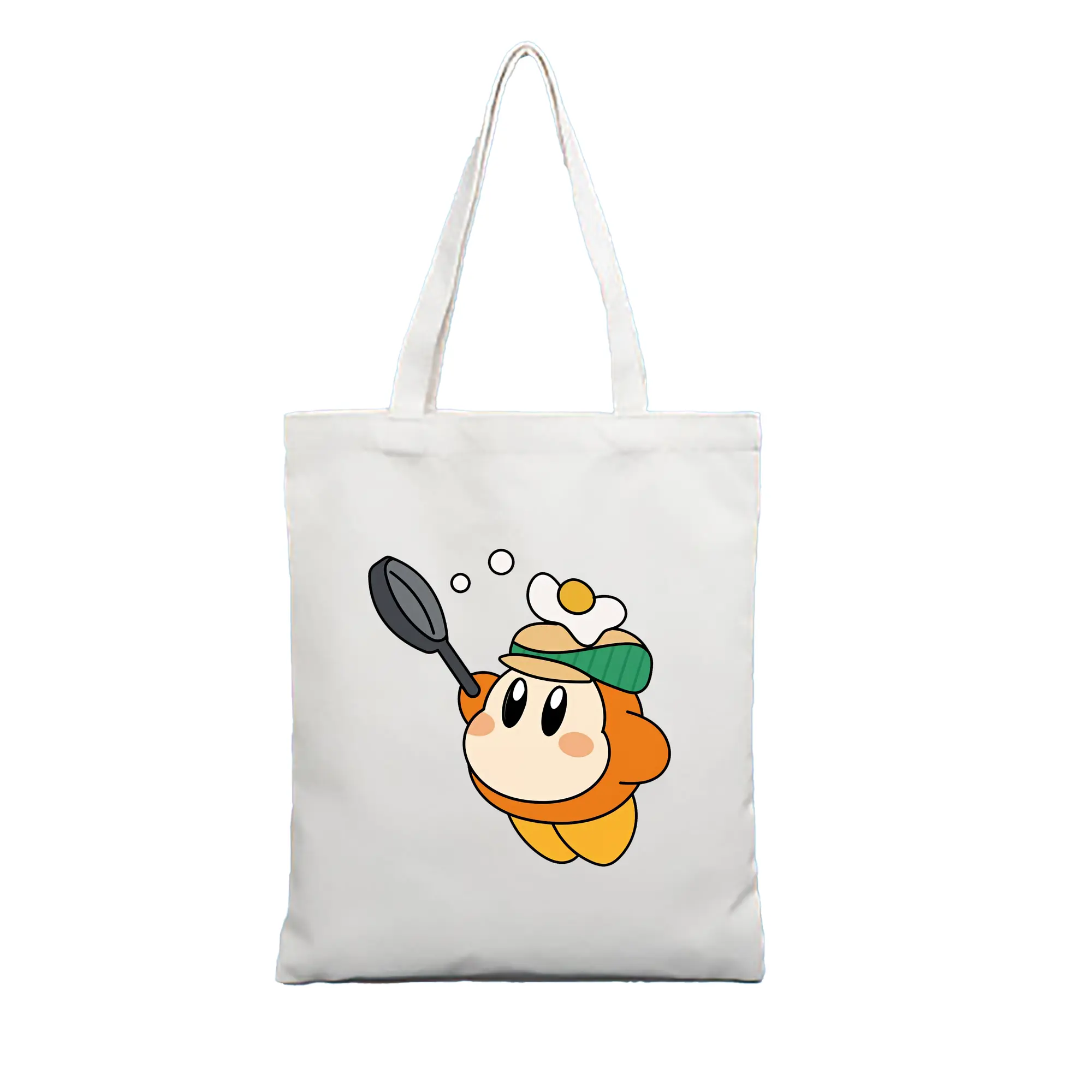 星のカービィ グッズ ワドルディ - 縦型キャンバス手提げバッグ（トートバッグ） ・ キャンバス素材 ・ ショッピング用 ・ 軽量 丈夫 お手入れ簡単