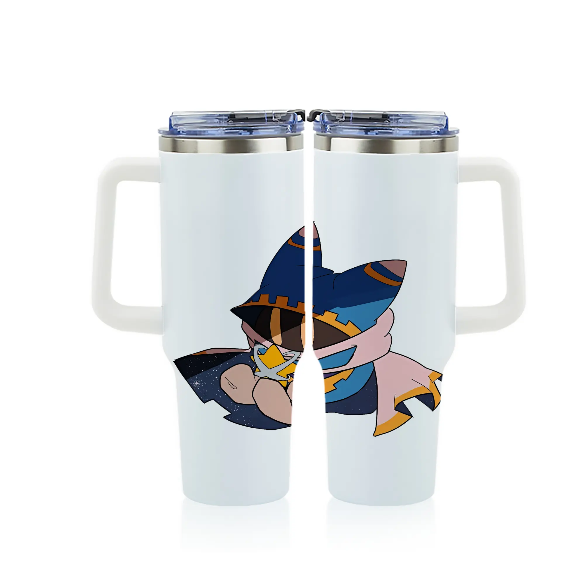 星のカービィ グッズ マホロア - 1200mL フルプリント車用タンブラー ・ 304ステンレス 内側 ・ 201ステンレス 外側 ・ 保温 保冷 ・ 通勤 ドライブ アウトドア用