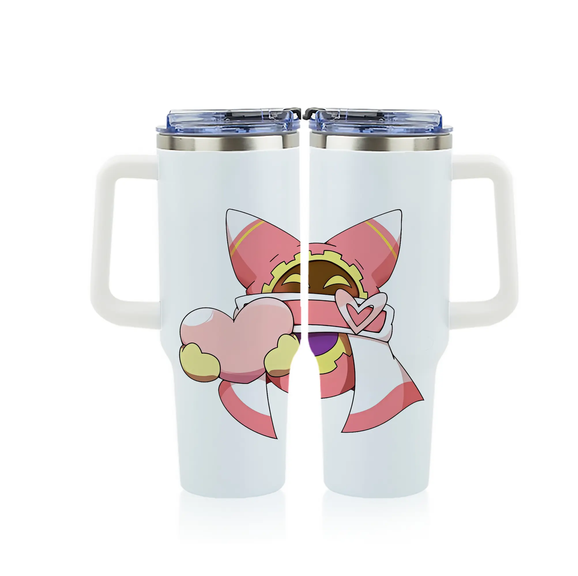 星のカービィ グッズ マホロア - 1200mL フルプリント車用タンブラー ・ 304ステンレス 内側 ・ 201ステンレス 外側 ・ 保温 保冷 ・ 通勤 ドライブ アウトドア用