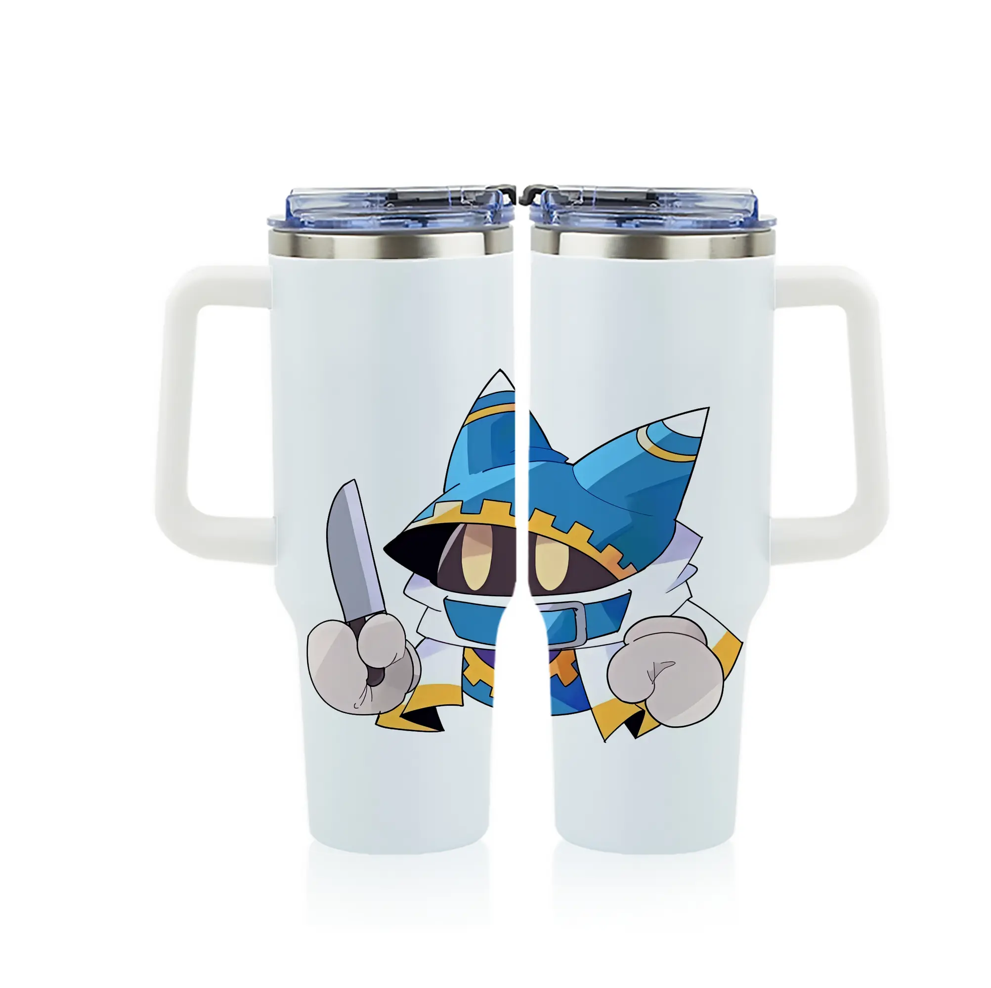 星のカービィ グッズ マホロア - 1200mL フルプリント車用タンブラー ・ 304ステンレス 内側 ・ 201ステンレス 外側 ・ 保温 保冷 ・ 通勤 ドライブ アウトドア用