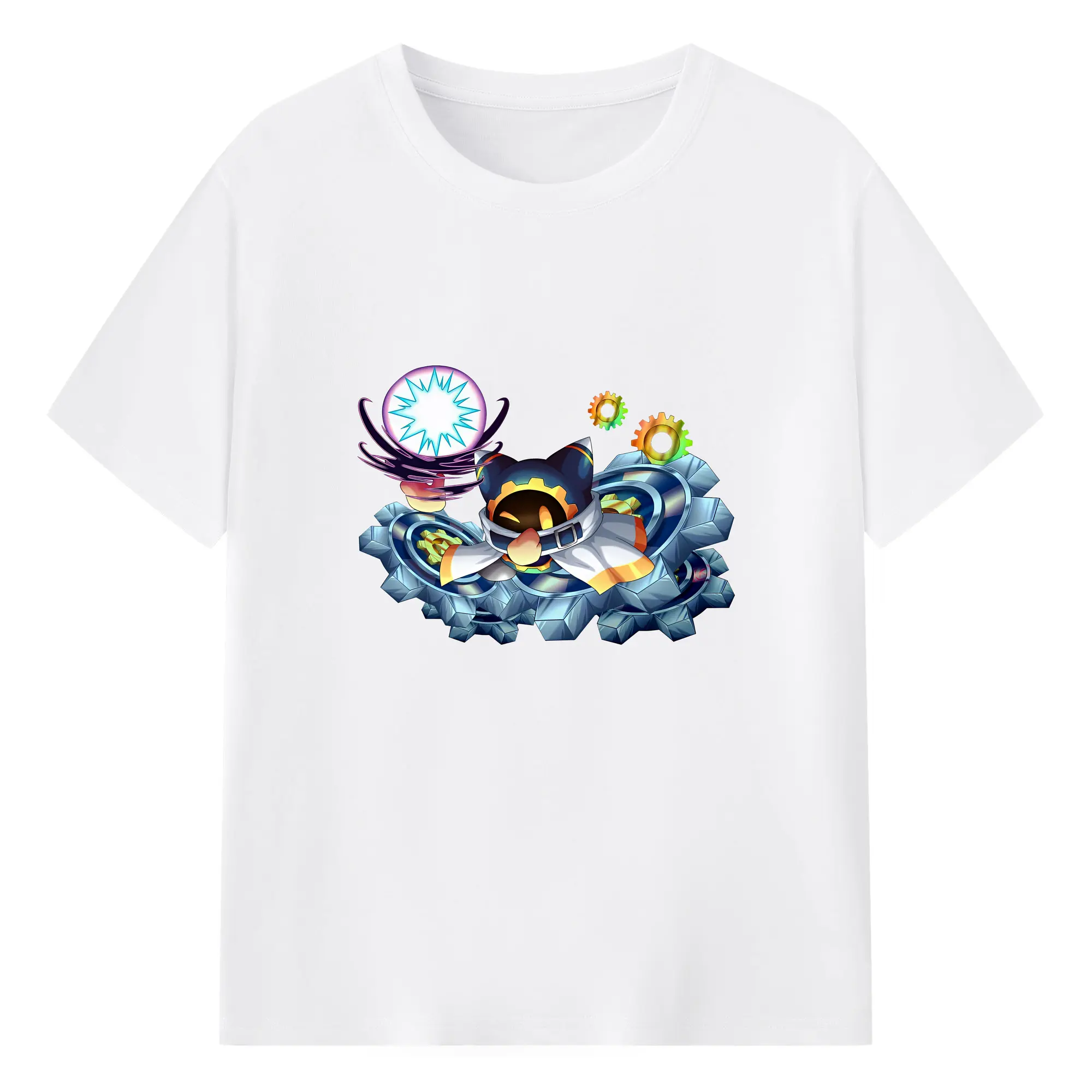星のカービィ グッズ マホロア - 綿100％ 半袖Tシャツ ・ フロントプリント ・ 快適 通気性 ・ 日常使い 散歩 スポーツ用