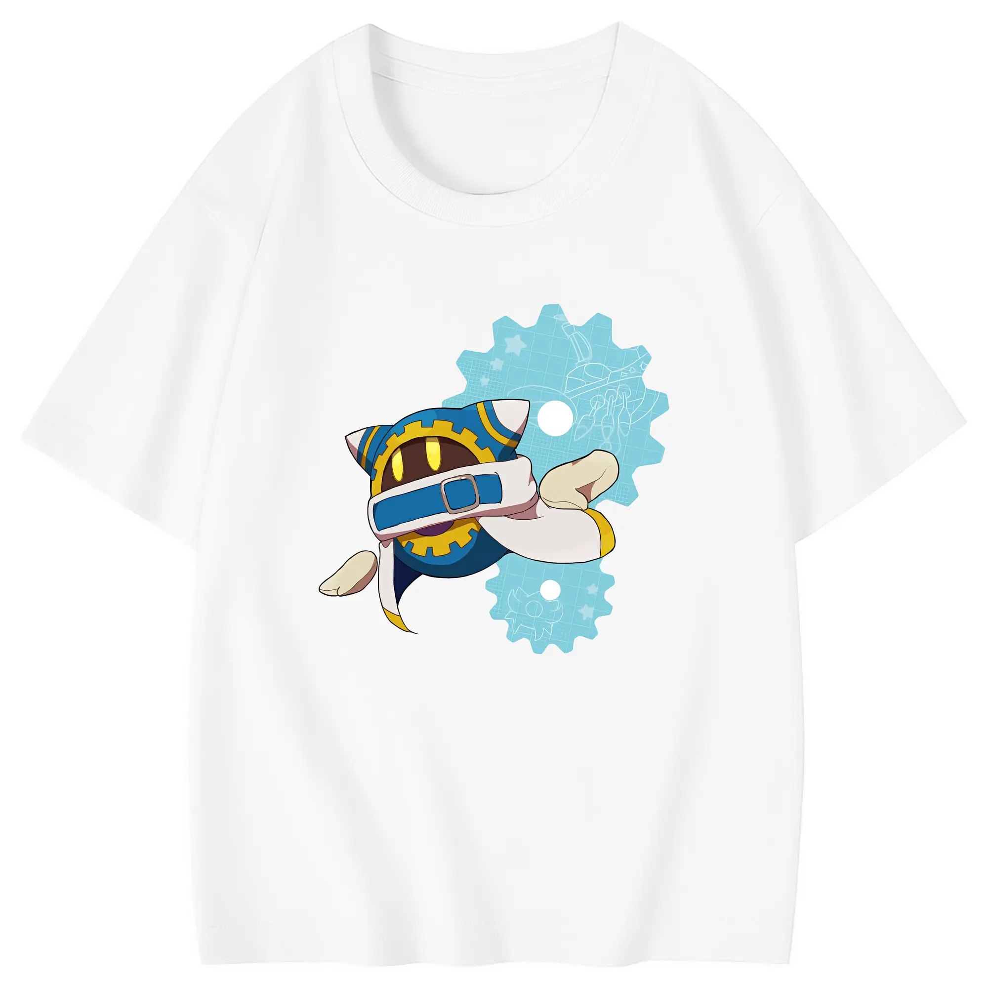 星のカービィ グッズ マホロア - 綿100％ キッズTシャツ ・ フロントプリント ・ 快適 通気性 ・ スポーツ カジュアル 散歩用