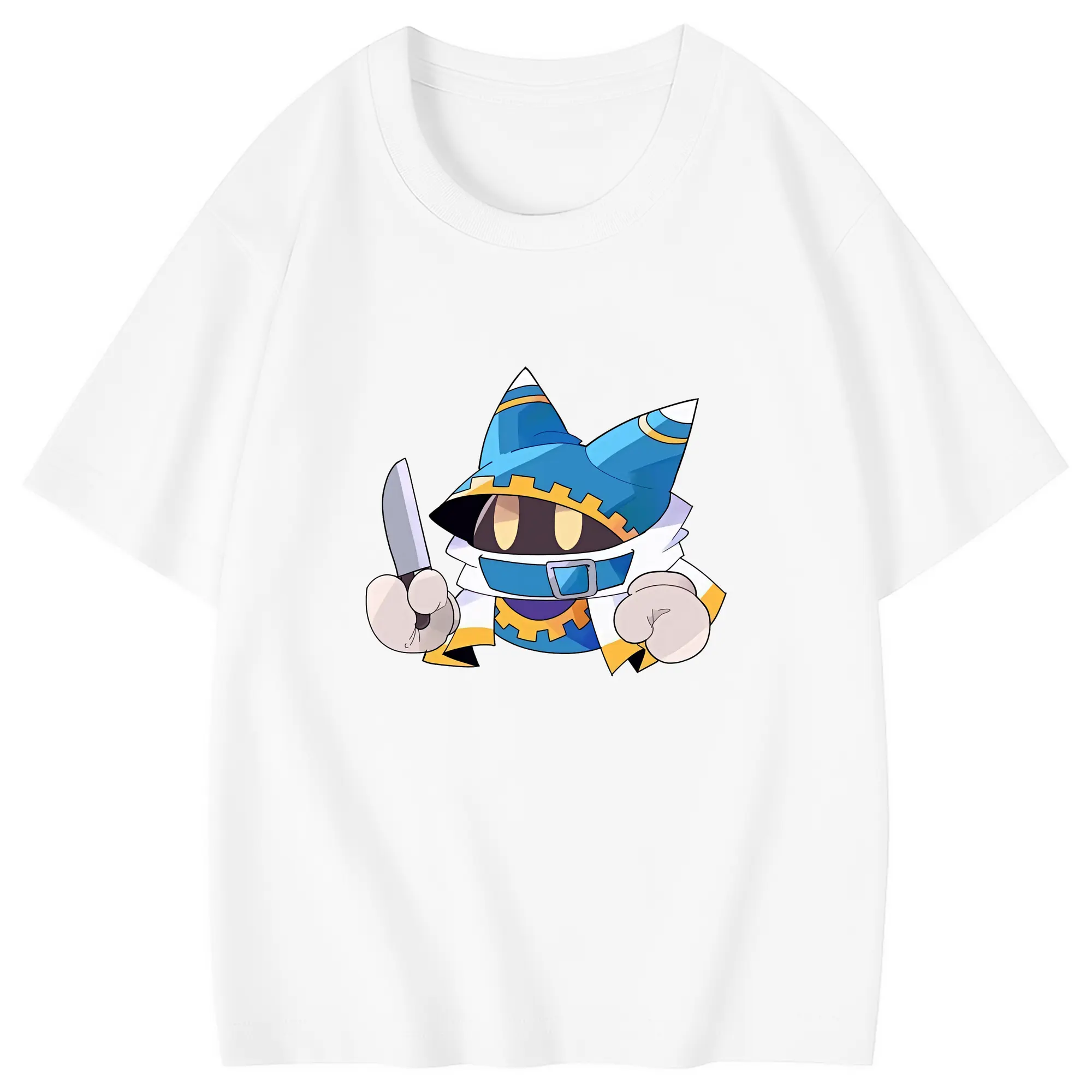 星のカービィ グッズ マホロア - 綿100％ キッズTシャツ ・ フロントプリント ・ 快適 通気性 ・ スポーツ カジュアル 散歩用