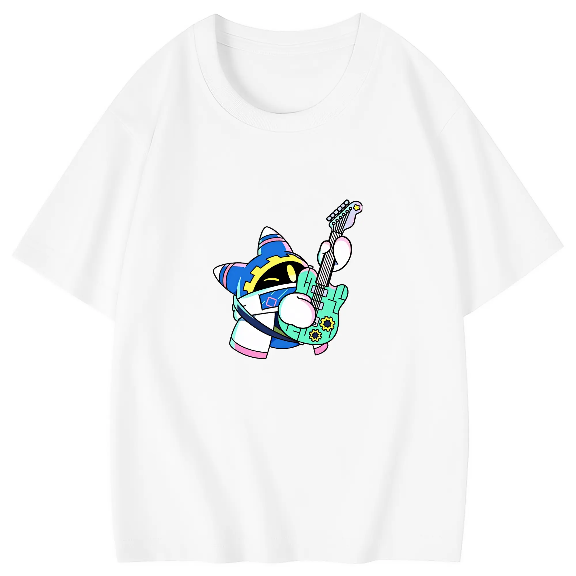 星のカービィ グッズ マホロア - 綿100％ キッズTシャツ ・ フロントプリント ・ 快適 通気性 ・ スポーツ カジュアル 散歩用