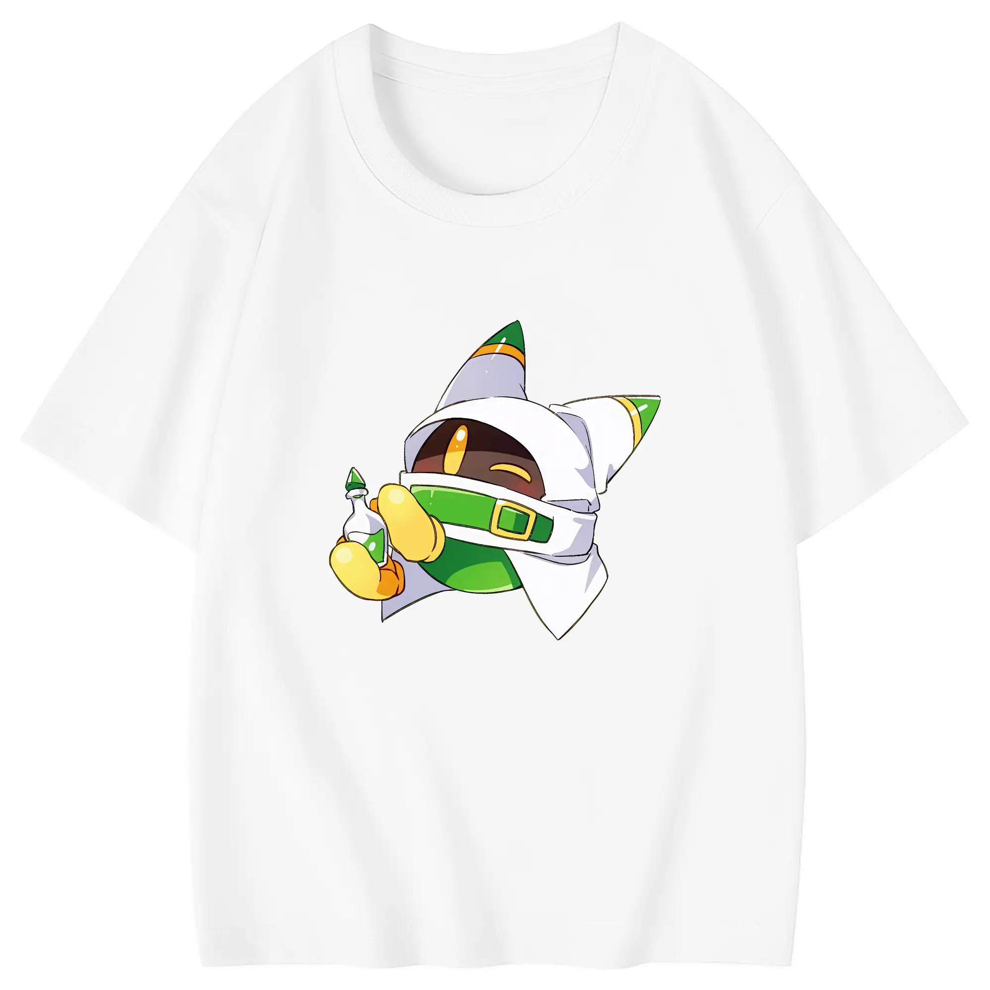 星のカービィ グッズ マホロア - 綿100％ キッズTシャツ ・ フロントプリント ・ 快適 通気性 ・ スポーツ カジュアル 散歩用