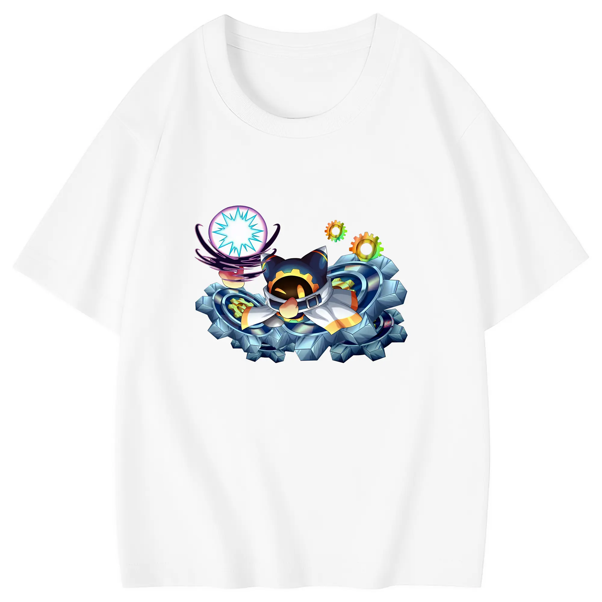 星のカービィ グッズ マホロア - 綿100％ キッズTシャツ ・ フロントプリント ・ 快適 通気性 ・ スポーツ カジュアル 散歩用