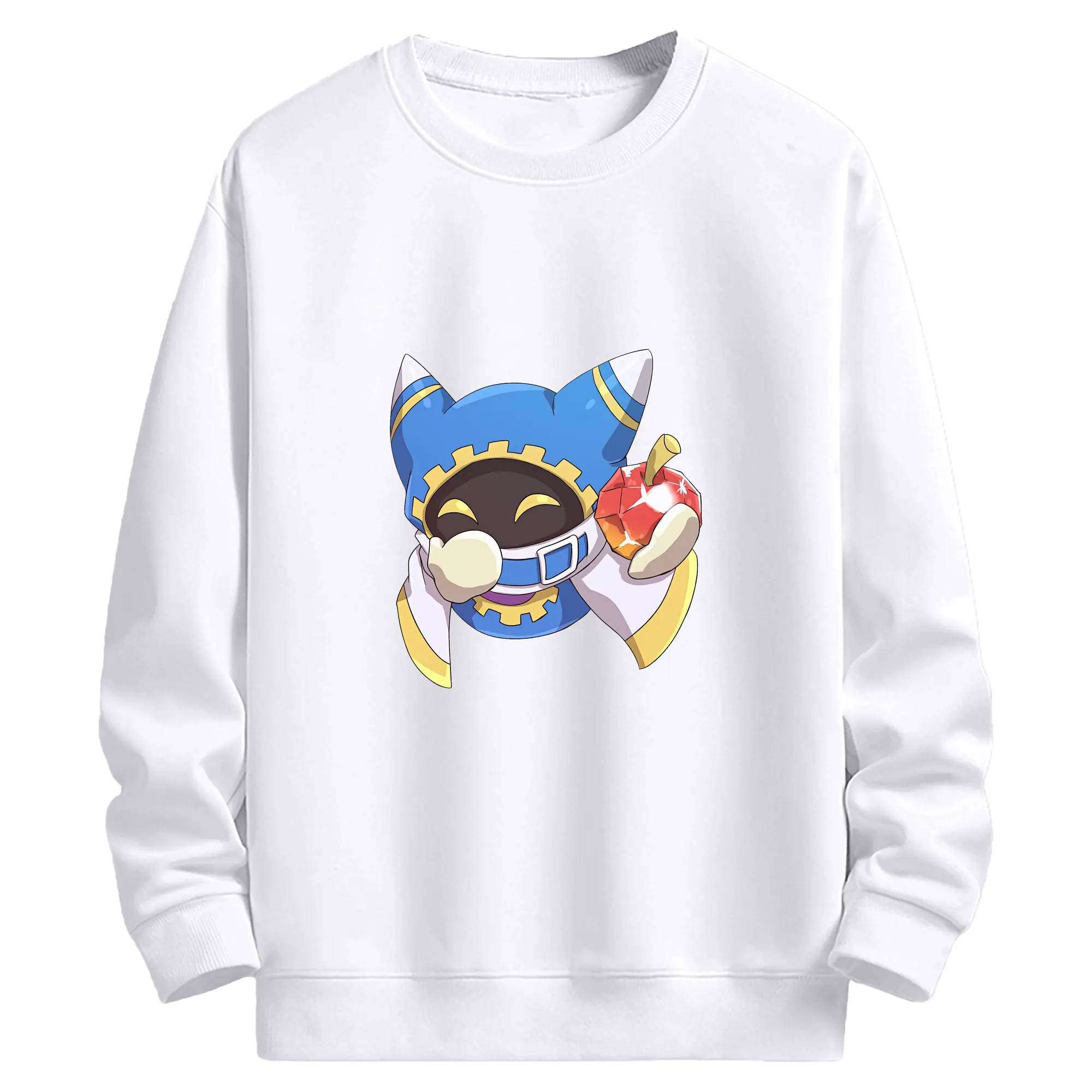 星のカービィ グッズ マホロア - 高品質 クルーネック スウェット ・ コットン59％ ポリエステル41％ ・ ユニセックス 長袖 トレーナー ・ カジュアル デイリー スポーツ 散歩用