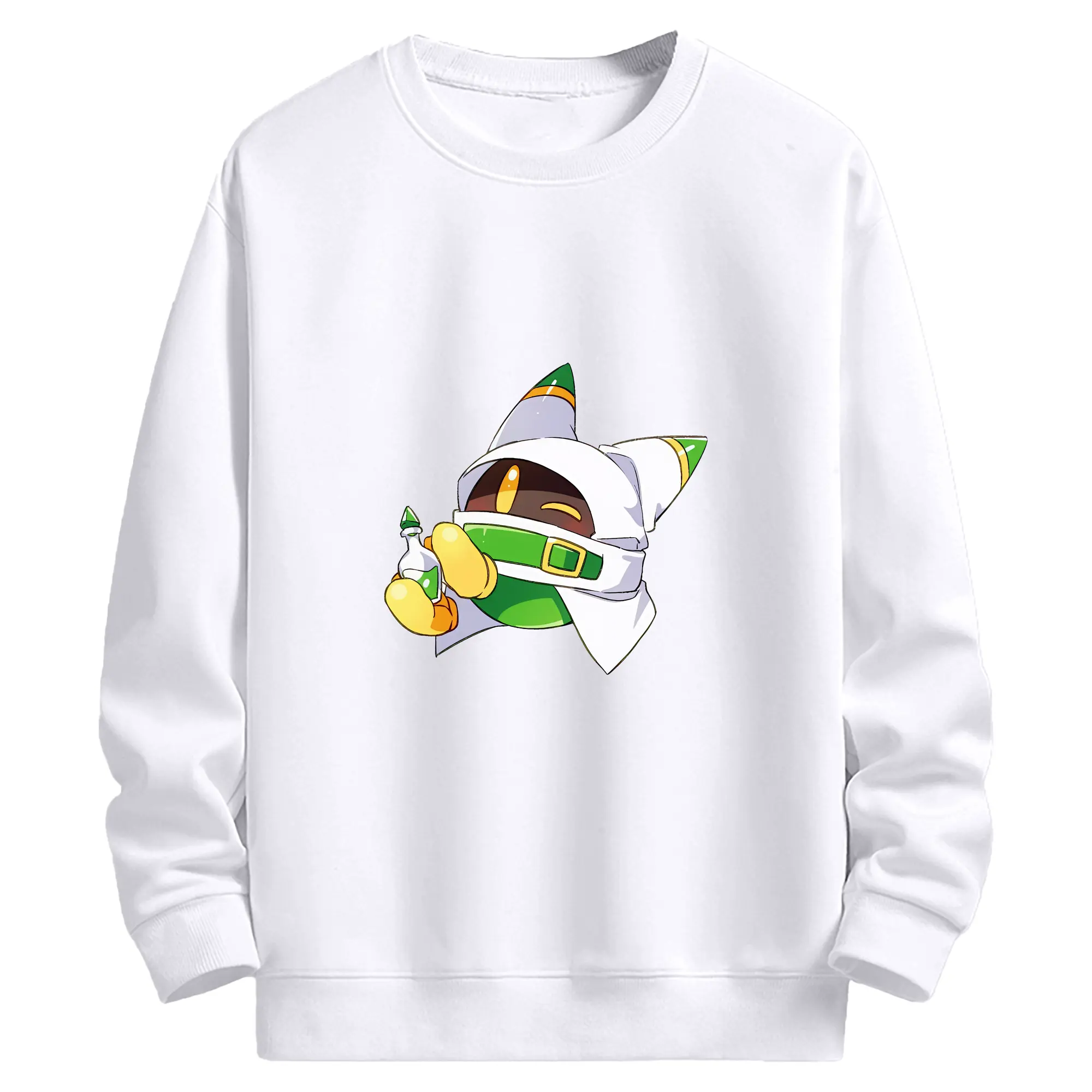 星のカービィ グッズ マホロア - 高品質 クルーネック スウェット ・ コットン59％ ポリエステル41％ ・ ユニセックス 長袖 トレーナー ・ カジュアル デイリー スポーツ 散歩用