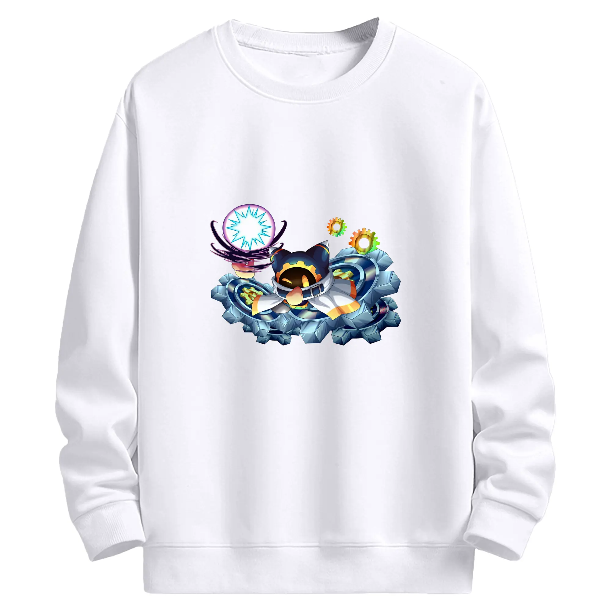 星のカービィ グッズ マホロア - 高品質 クルーネック スウェット ・ コットン59％ ポリエステル41％ ・ ユニセックス 長袖 トレーナー ・ カジュアル デイリー スポーツ 散歩用