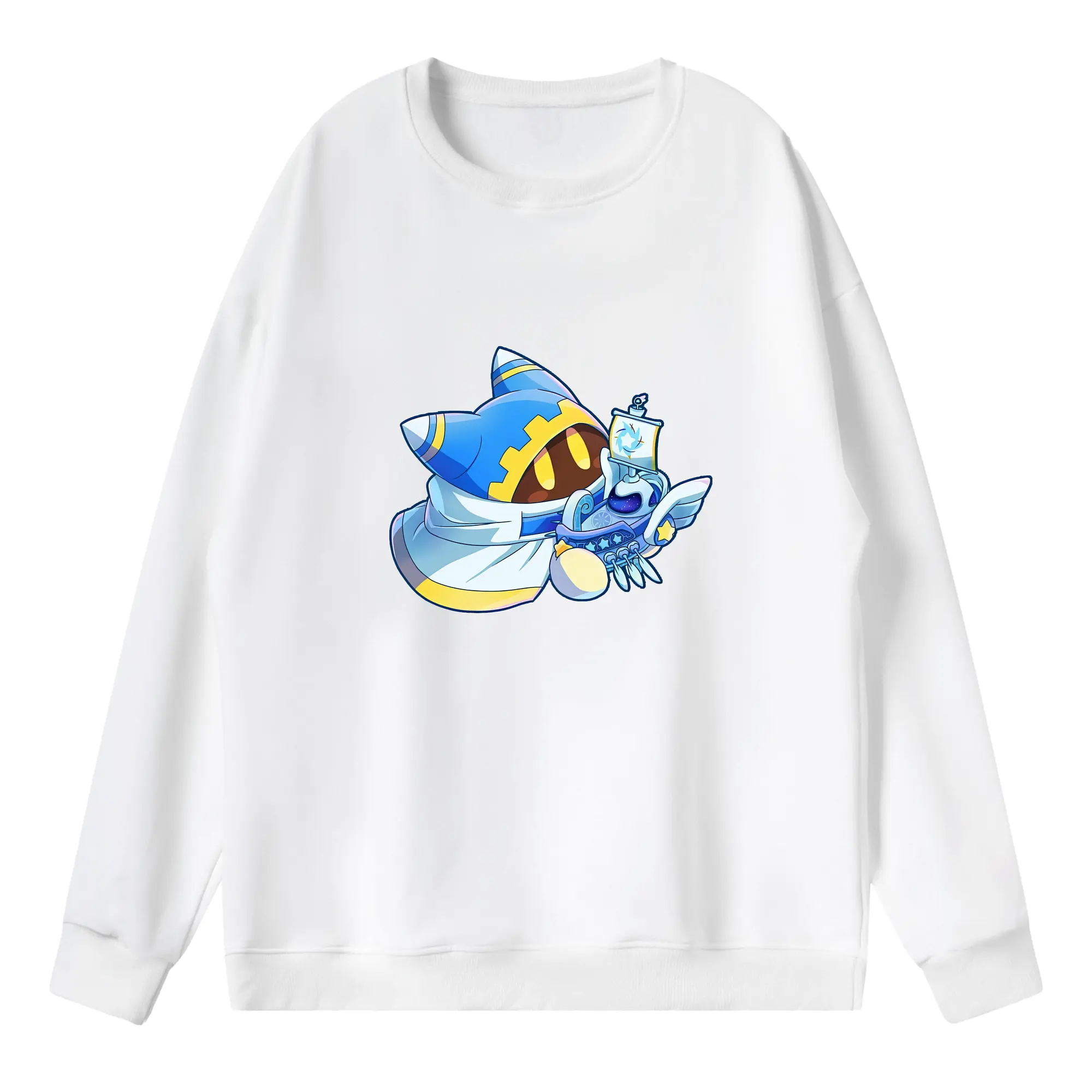 星のカービィ グッズ マホロア - 薄手 クルーネック スウェット 裏毛260g · ポリエステル 春秋向け カジュアル 男女兼用 · トレーナー デイリー スポーツ 散歩に最適