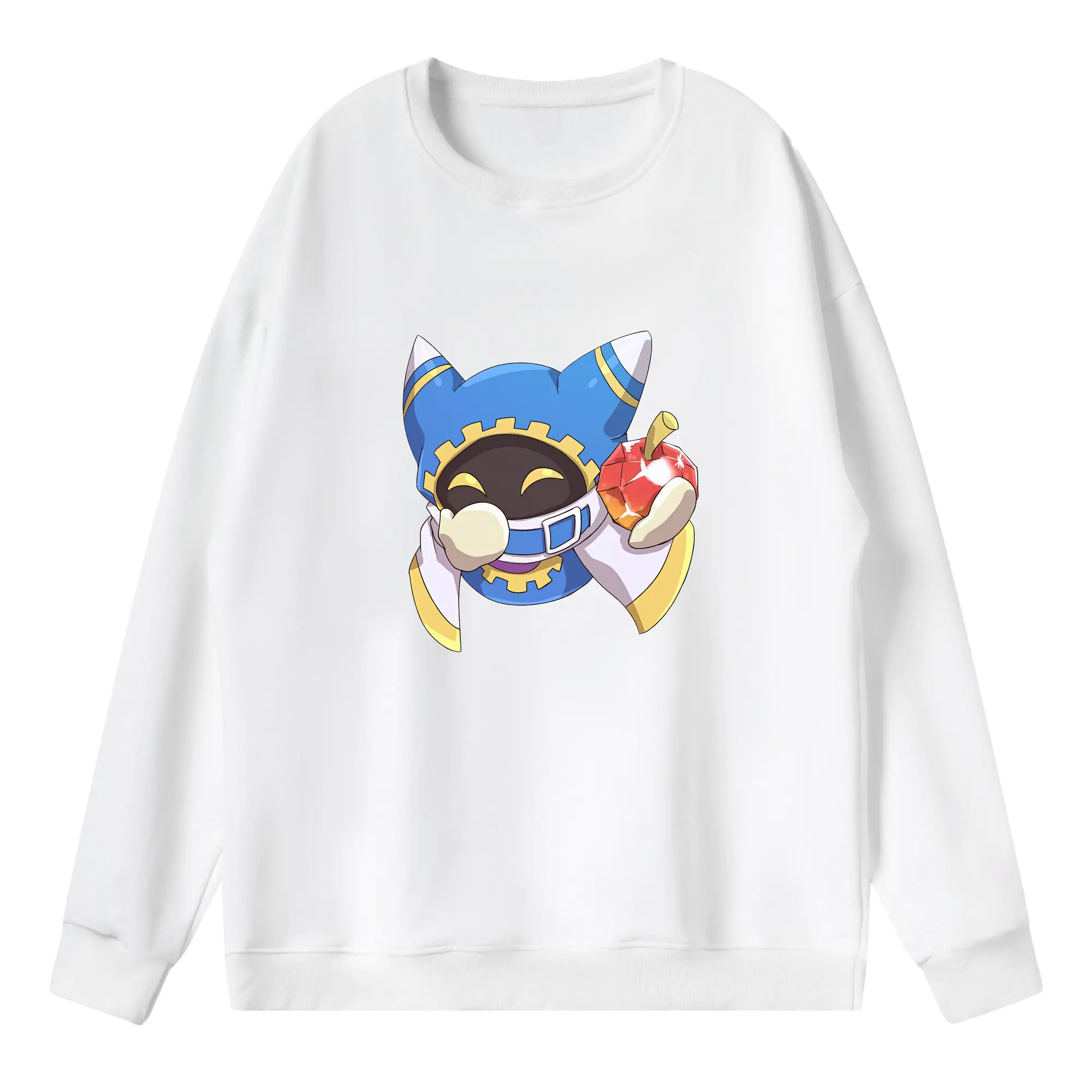 星のカービィ グッズ マホロア - 薄手 クルーネック スウェット 裏毛260g · ポリエステル 春秋向け カジュアル 男女兼用 · トレーナー デイリー スポーツ 散歩に最適