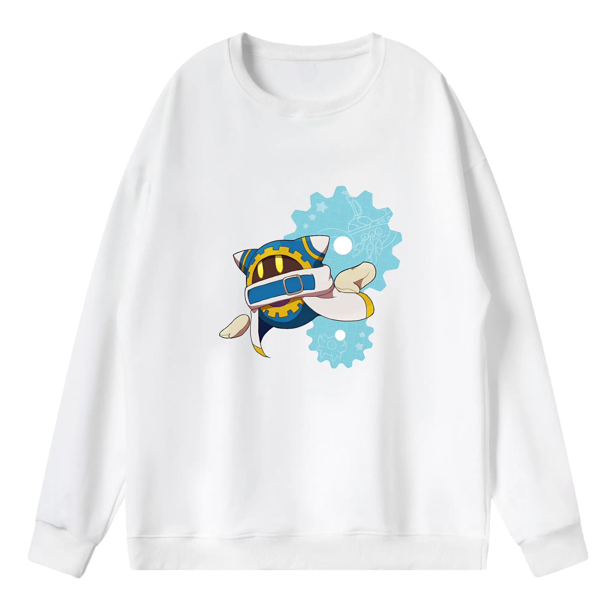 星のカービィ グッズ マホロア - 薄手 クルーネック スウェット 裏毛260g · ポリエステル 春秋向け カジュアル 男女兼用 · トレーナー デイリー スポーツ 散歩に最適