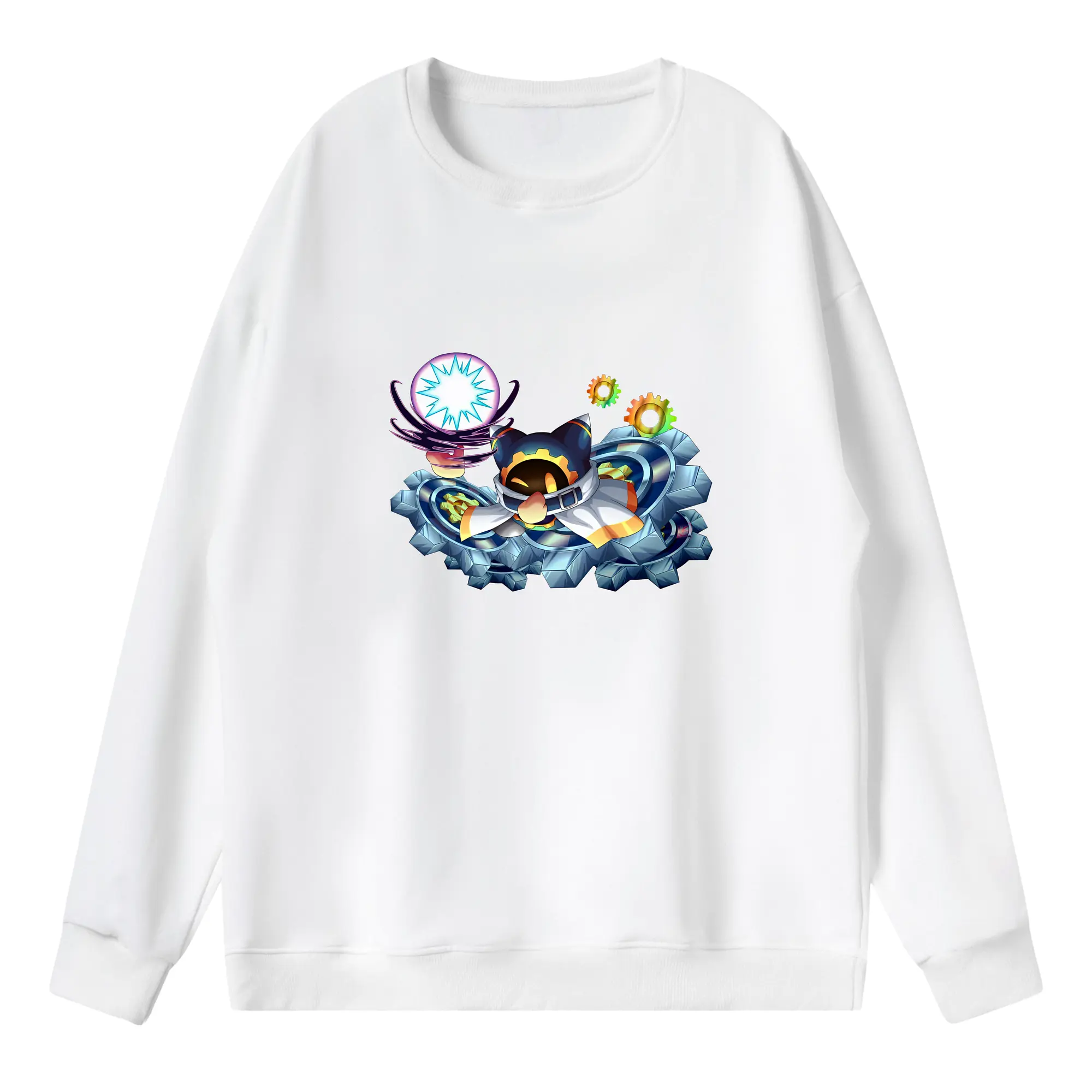 星のカービィ グッズ マホロア - 薄手 クルーネック スウェット 裏毛260g · ポリエステル 春秋向け カジュアル 男女兼用 · トレーナー デイリー スポーツ 散歩に最適