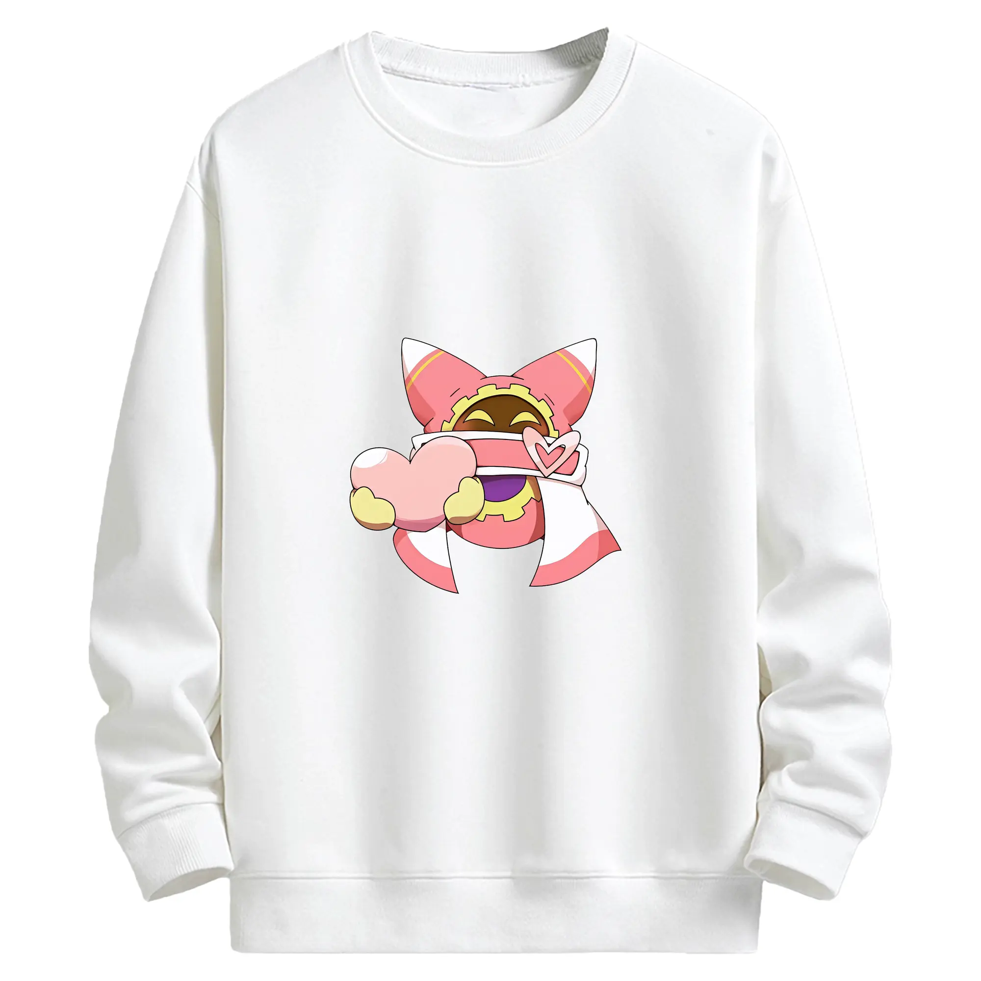 星のカービィ グッズ マホロア - キッズ クルーネックスウェットシャツ ・ フロントプリント ・ 綿80％ ポリエステル20％ ・ 快適 通学 スポーツ 日常使い お散歩用