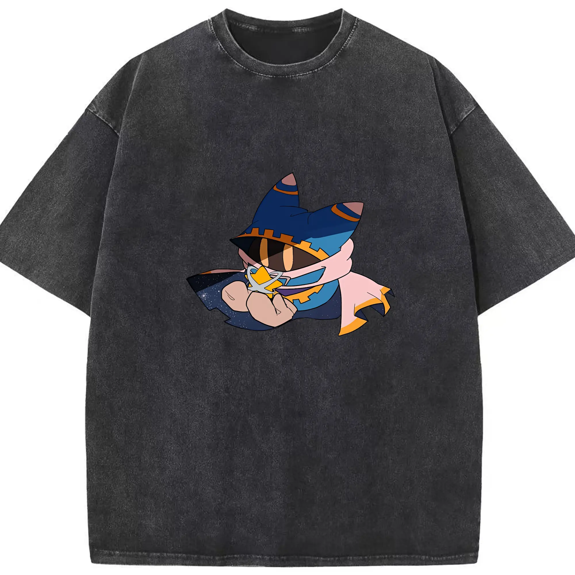 星のカービィ グッズ マホロア - 綿100％ ヴィンテージ風 半袖Tシャツ ・ フロントプリント ・ 柔らか肌触り ・ 通気性 快適 ・ スポーツ カジュアル 外出用