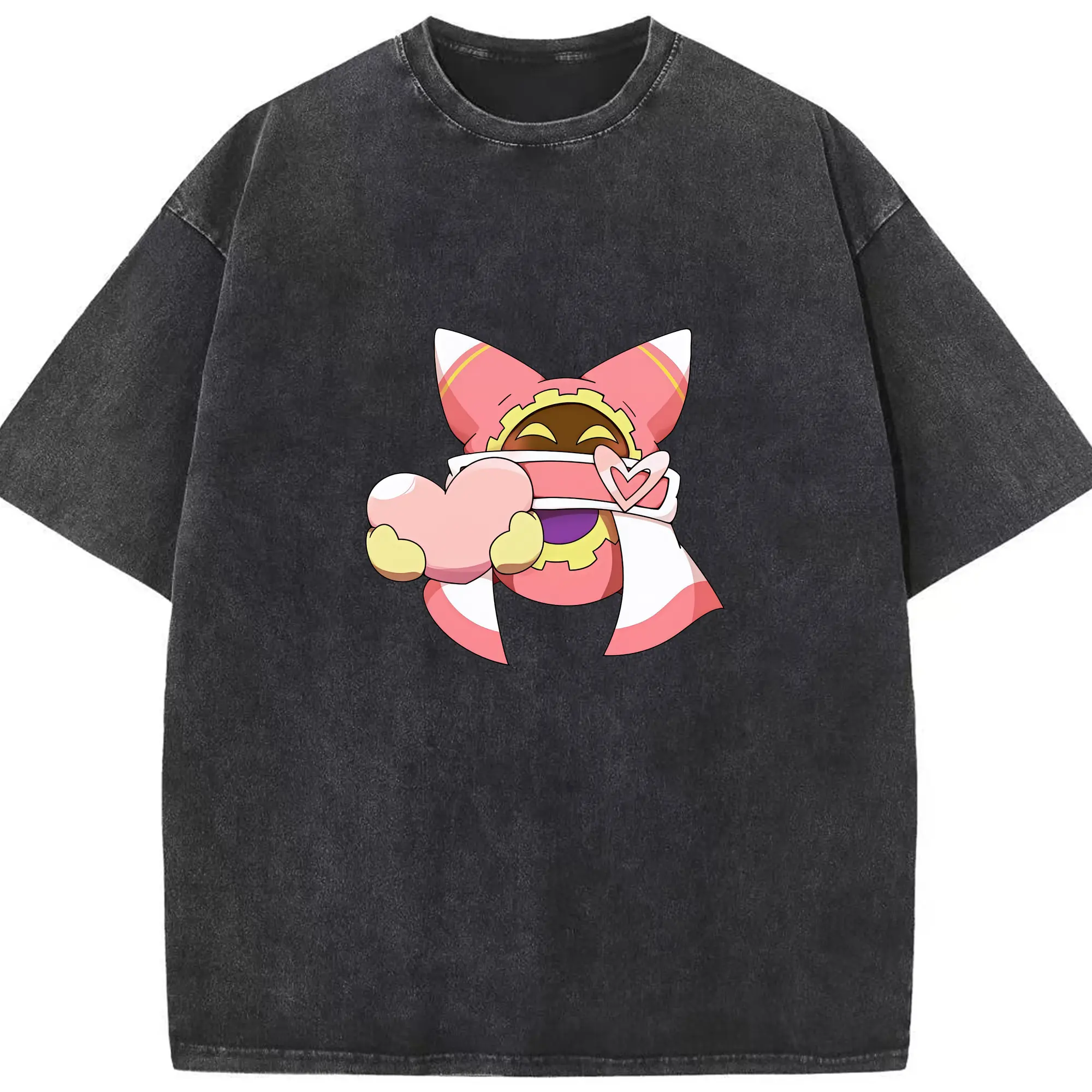 星のカービィ グッズ マホロア - 綿100％ ヴィンテージ風 半袖Tシャツ ・ フロントプリント ・ 柔らか肌触り ・ 通気性 快適 ・ スポーツ カジュアル 外出用