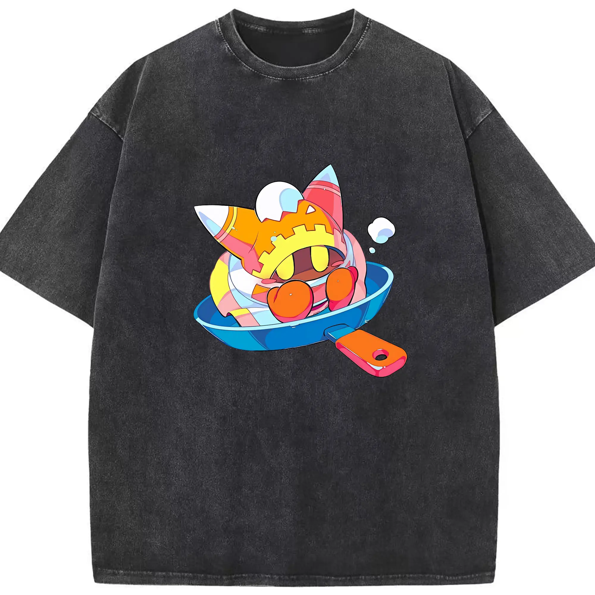 星のカービィ グッズ マホロア - 綿100％ ヴィンテージ風 半袖Tシャツ ・ フロントプリント ・ 柔らか肌触り ・ 通気性 快適 ・ スポーツ カジュアル 外出用