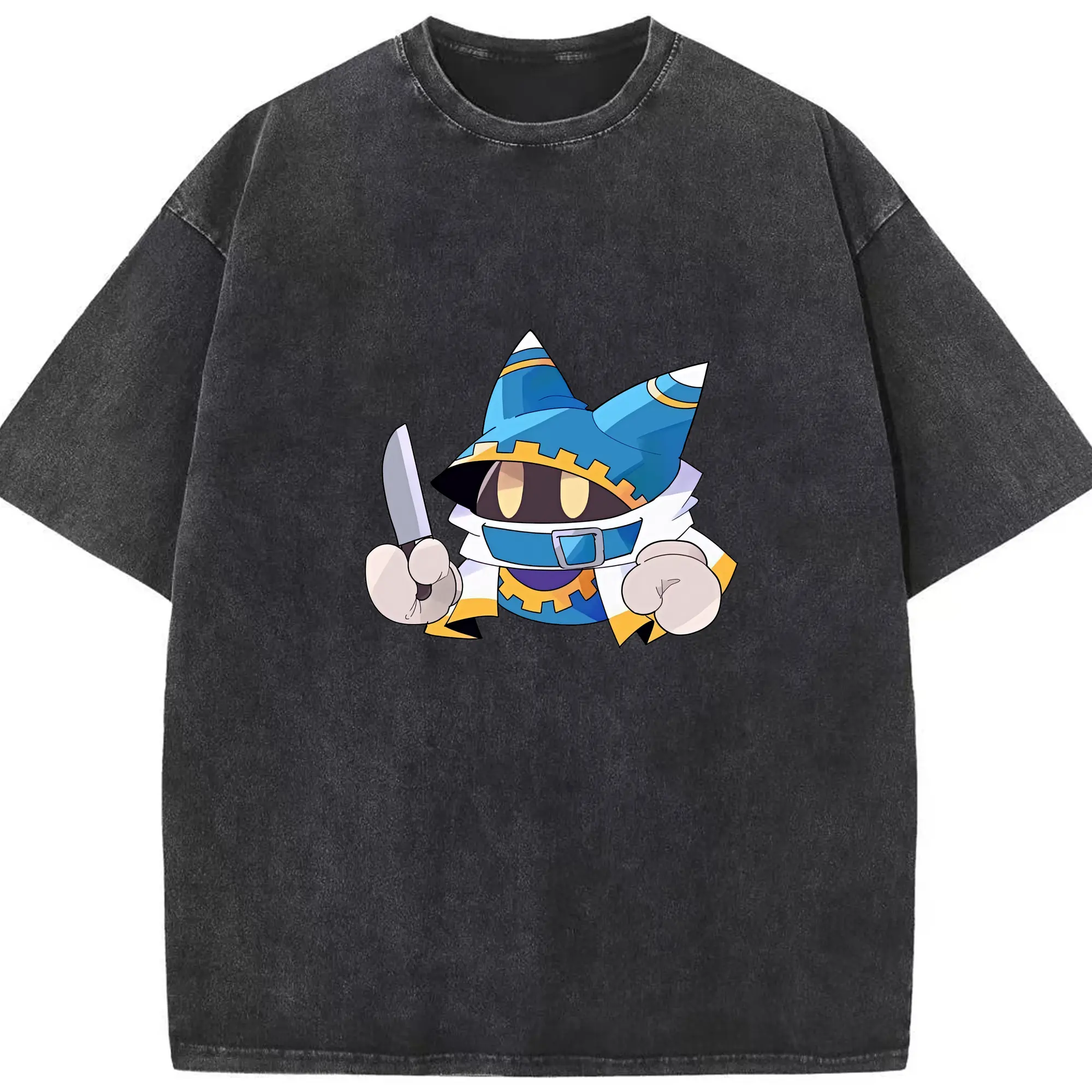 星のカービィ グッズ マホロア - 綿100％ ヴィンテージ風 半袖Tシャツ ・ フロントプリント ・ 柔らか肌触り ・ 通気性 快適 ・ スポーツ カジュアル 外出用