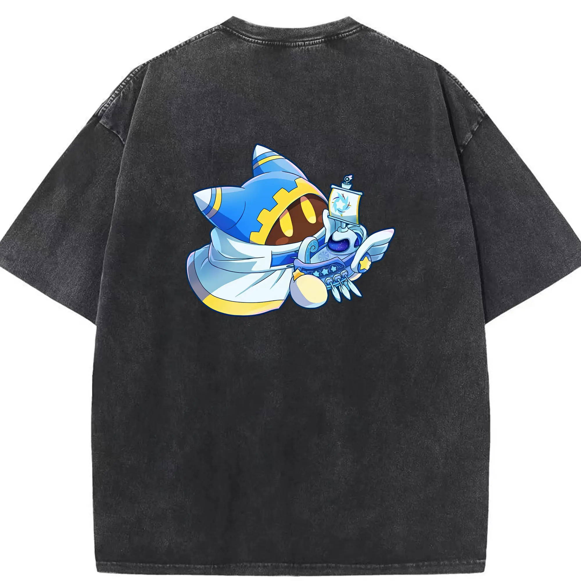 星のカービィ グッズ マホロア - 綿100％ ヴィンテージ風 半袖Tシャツ ・ 背面プリント ・ 柔らか肌触り ・ 通気性 快適 ・ スポーツ カジュアル 外出用