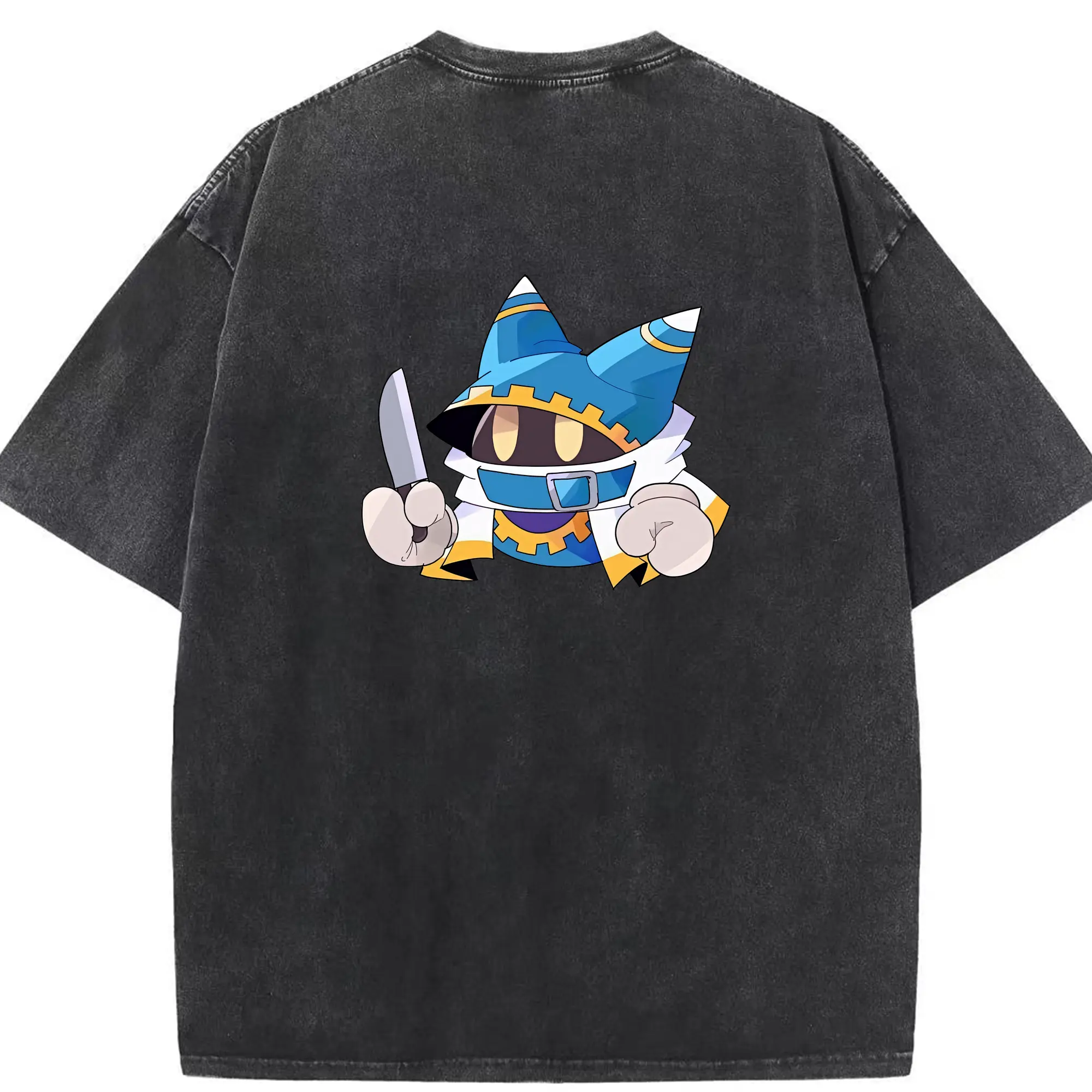 星のカービィ グッズ マホロア - 綿100％ ヴィンテージ風 半袖Tシャツ ・ 背面プリント ・ 柔らか肌触り ・ 通気性 快適 ・ スポーツ カジュアル 外出用