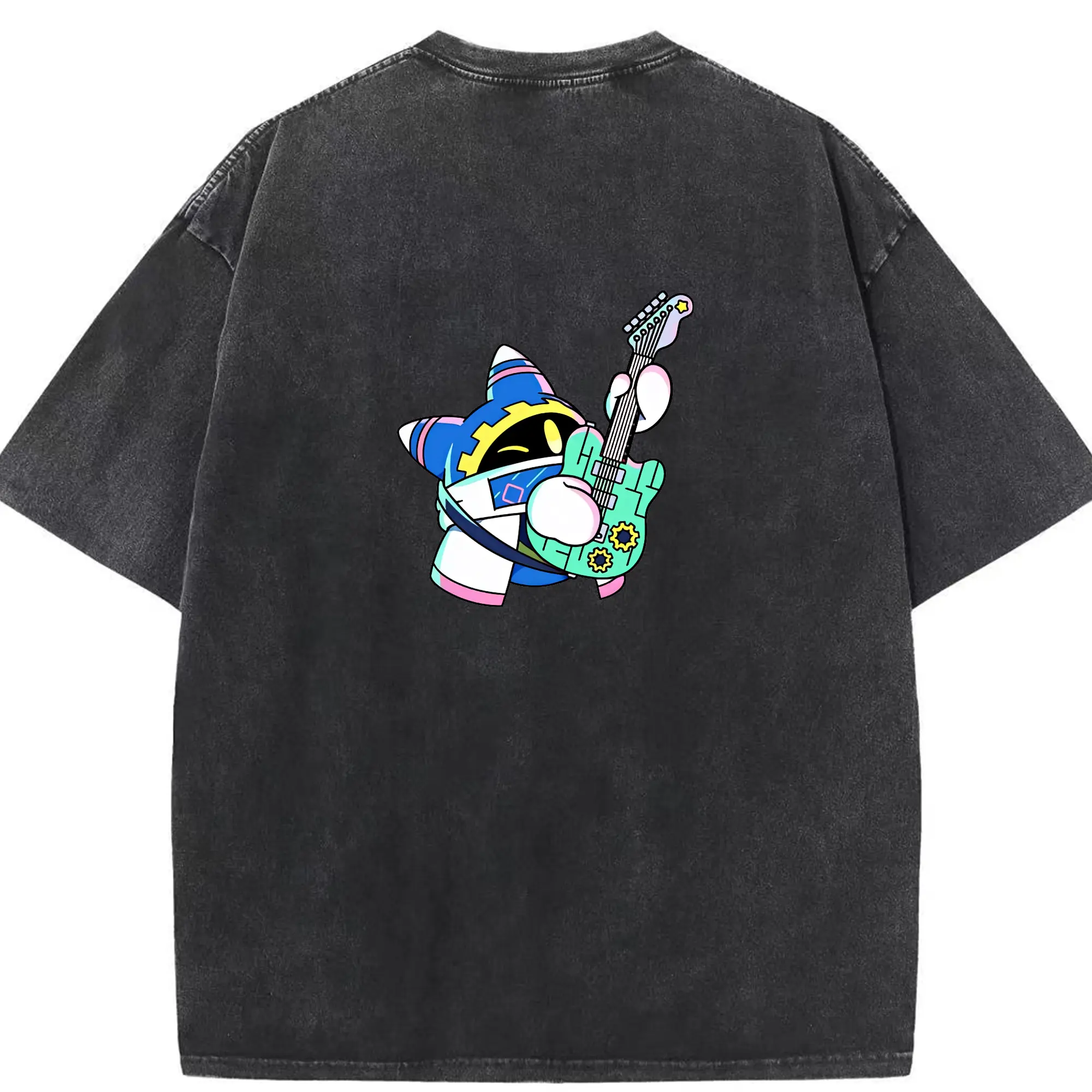 星のカービィ グッズ マホロア - 綿100％ ヴィンテージ風 半袖Tシャツ ・ 背面プリント ・ 柔らか肌触り ・ 通気性 快適 ・ スポーツ カジュアル 外出用