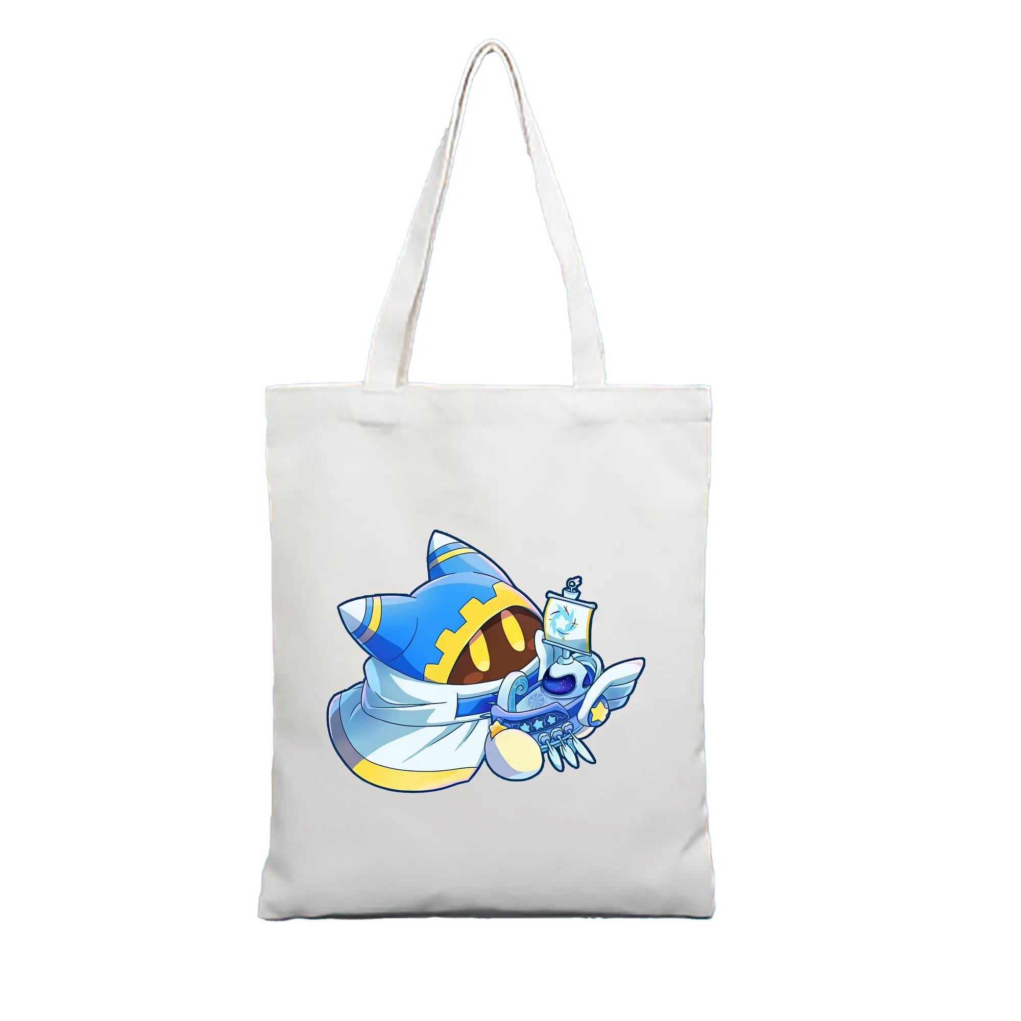 星のカービィ グッズ マホロア - 縦型キャンバス手提げバッグ（トートバッグ） ・ キャンバス素材 ・ ショッピング用 ・ 軽量 丈夫 お手入れ簡単