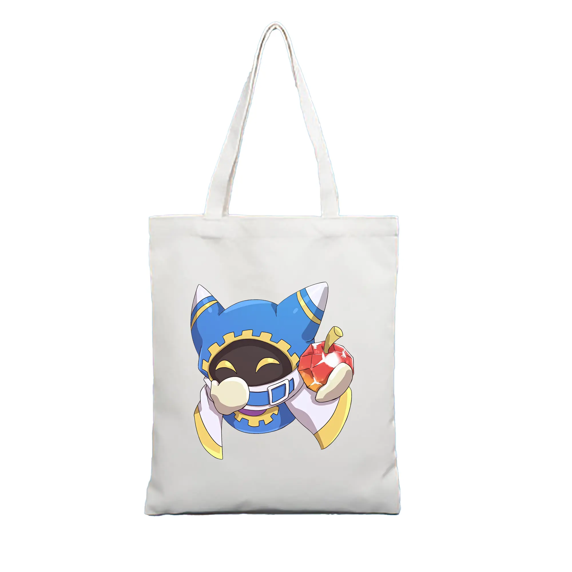 星のカービィ グッズ マホロア - 縦型キャンバス手提げバッグ（トートバッグ） ・ キャンバス素材 ・ ショッピング用 ・ 軽量 丈夫 お手入れ簡単