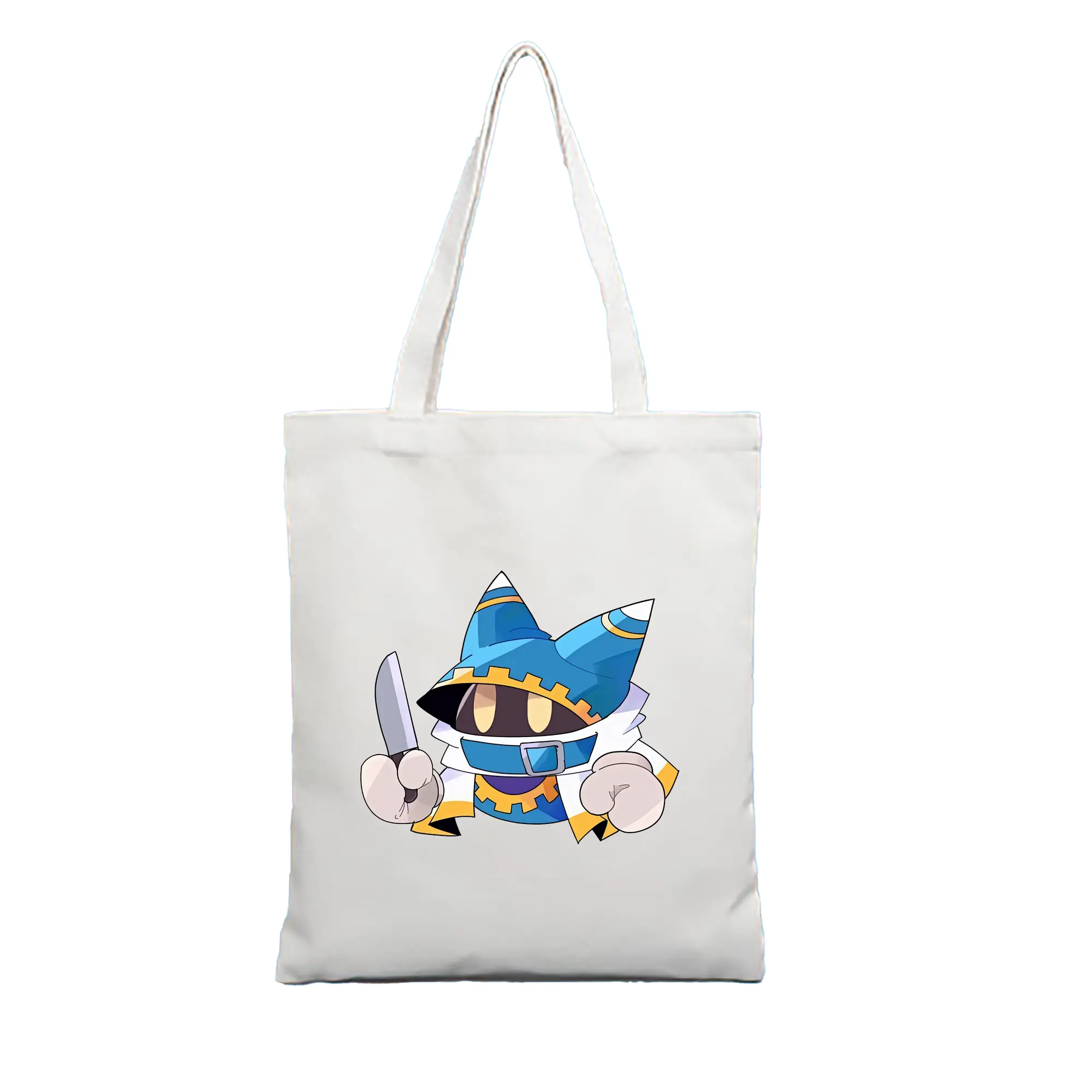 星のカービィ グッズ マホロア - 縦型キャンバス手提げバッグ（トートバッグ） ・ キャンバス素材 ・ ショッピング用 ・ 軽量 丈夫 お手入れ簡単